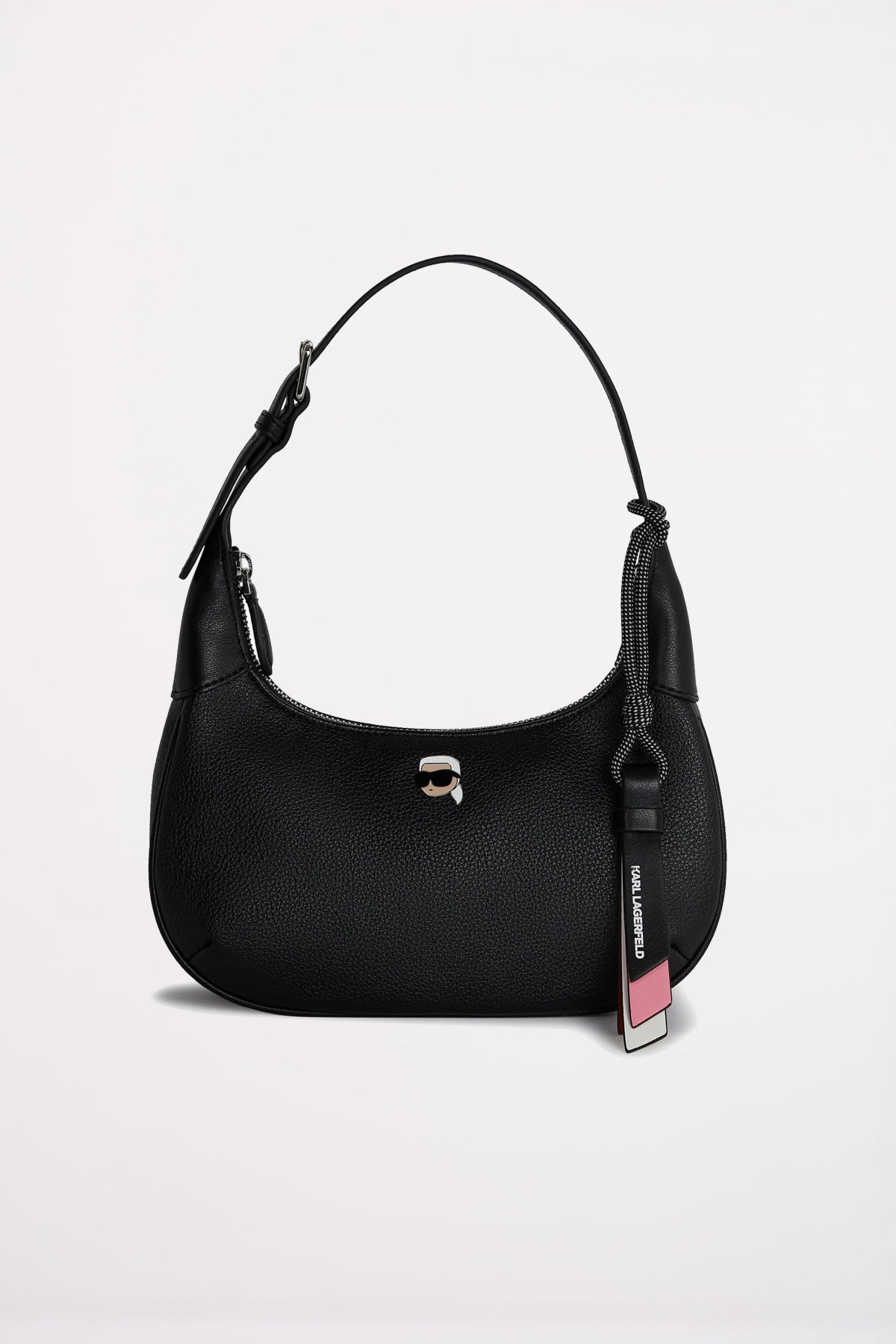 KARL LAGERFELD IKON GRAINY ROUND SHOULDER en color NEGRO (1)