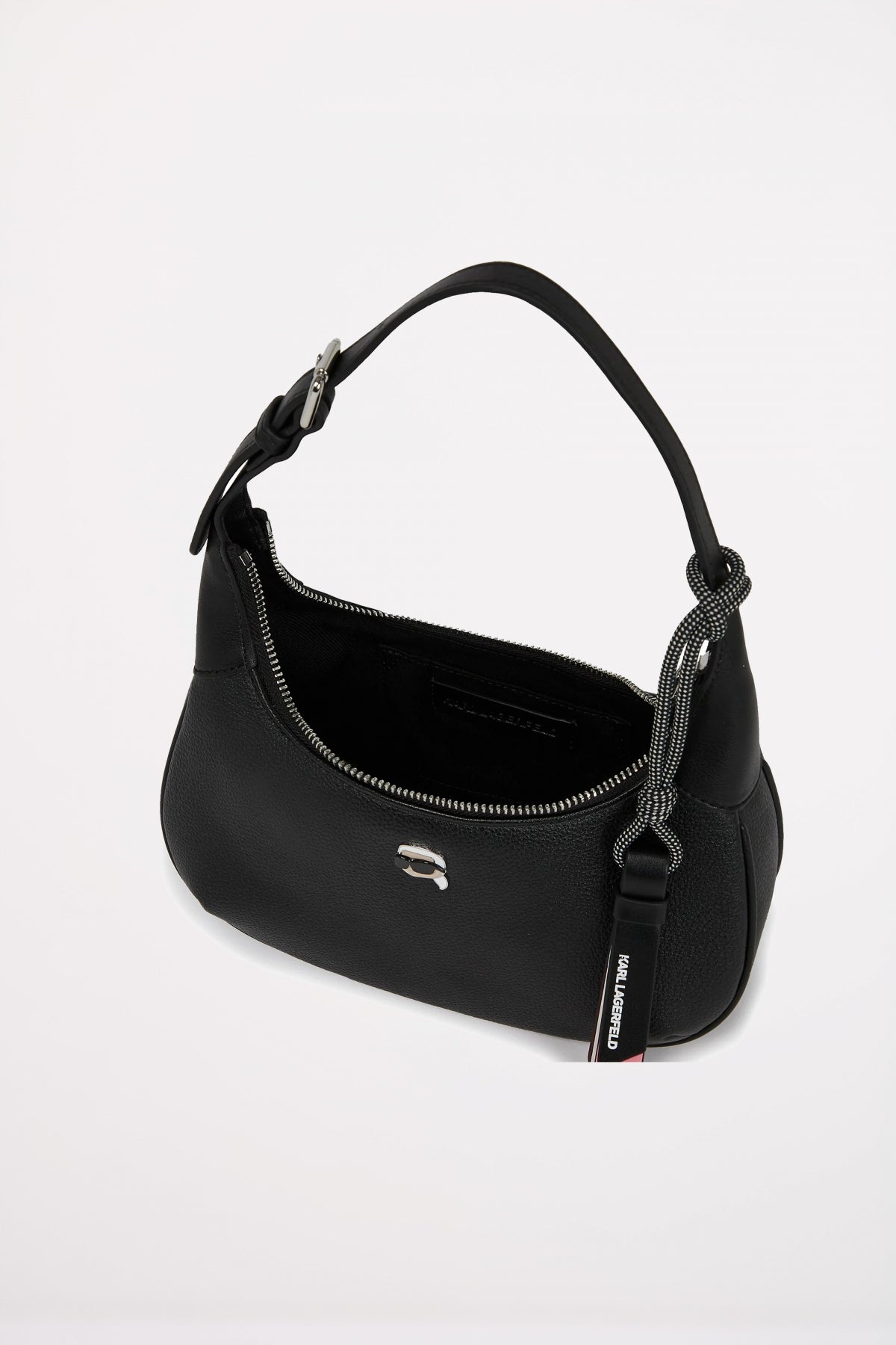 KARL LAGERFELD IKON GRAINY ROUND SHOULDER en color NEGRO (3)