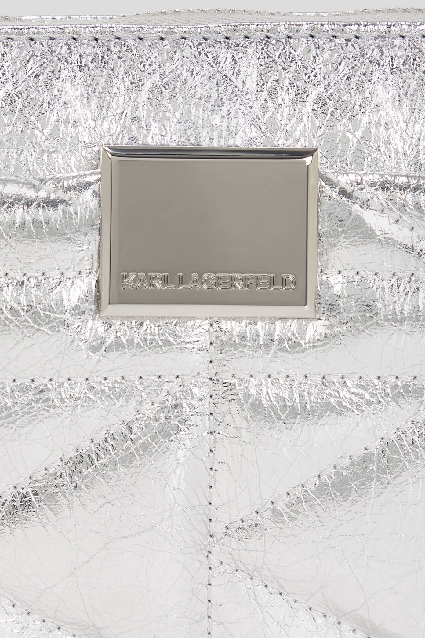 KARL LAGERFELD AW K KUILT SP WRINKLE SB BAG en color PLATA (4)