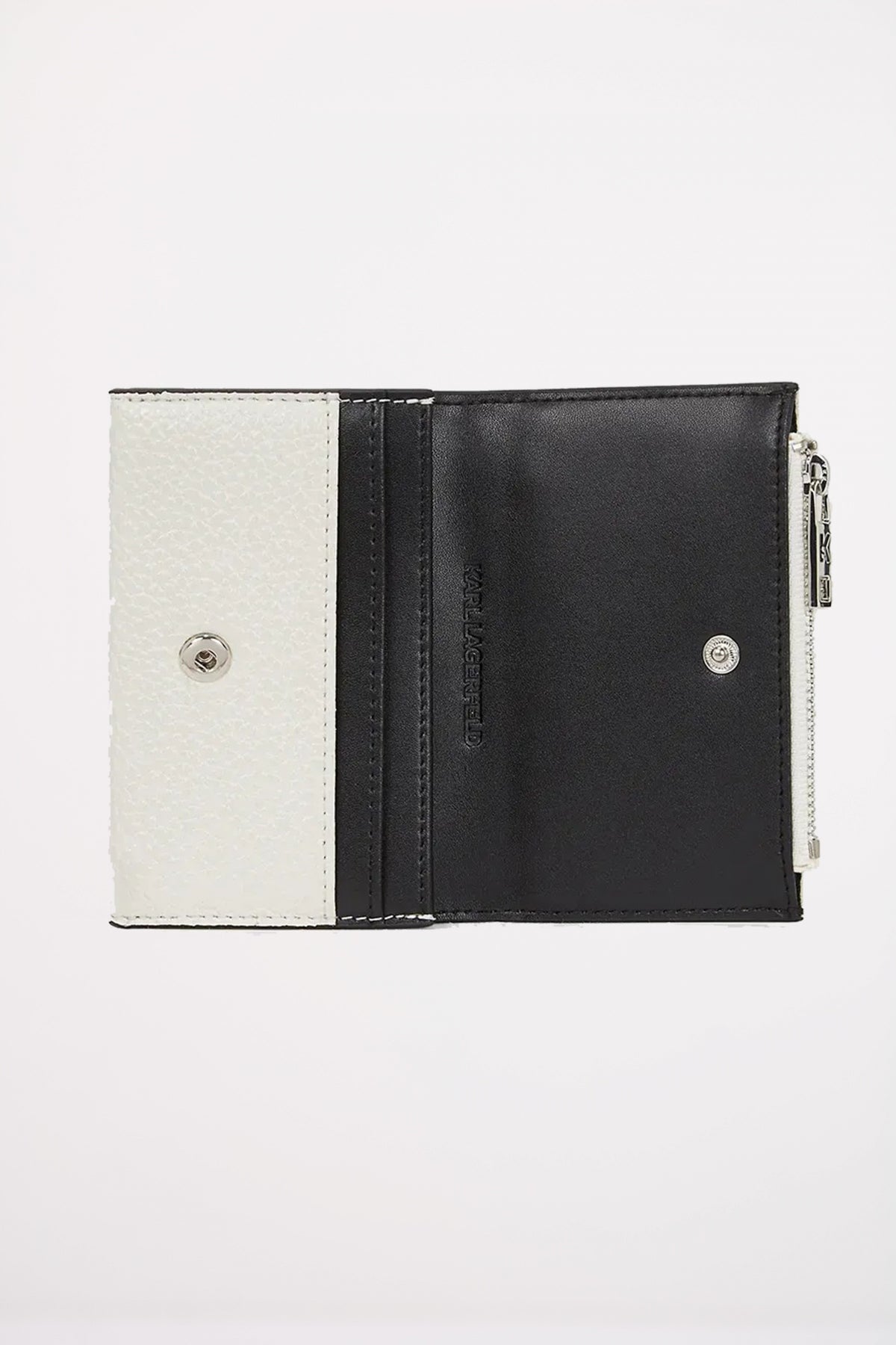 KARL LAGERFELD K SKUARE SM BF WALLET GRAI en color BLANCO (3)