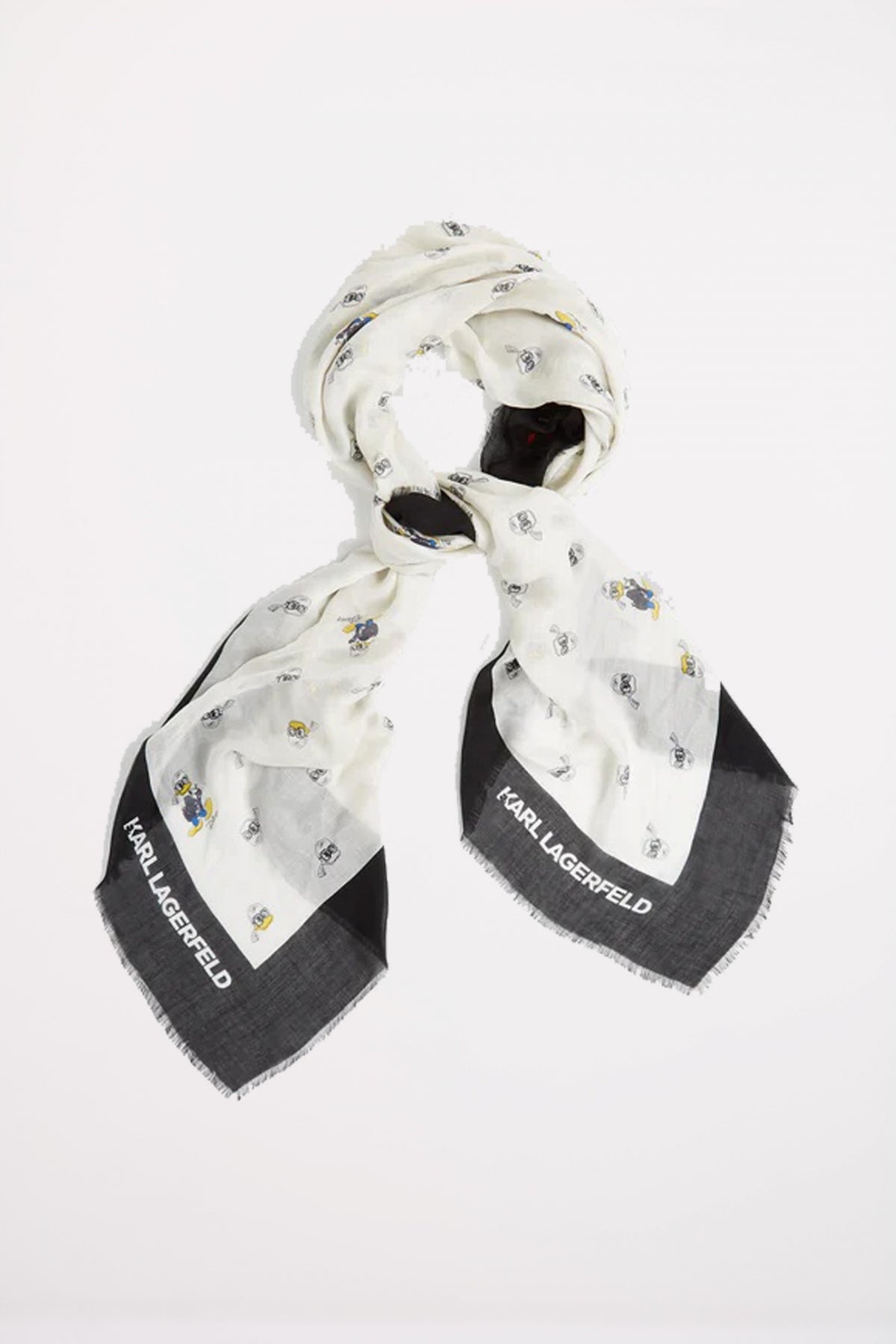 KARL LAGERFELD KL DISNEY AOP MODAL SCARF en color BLANCO (2)