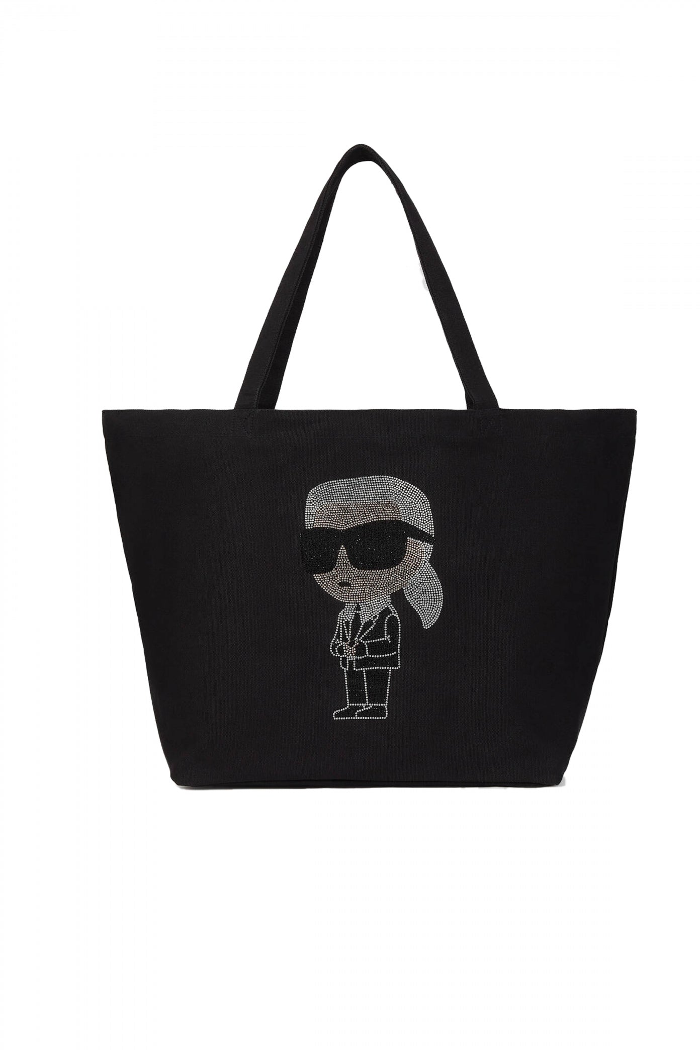 KARL LAGERFELD AW IKON RHINESTONE SHOPPER en color NEGRO (1)