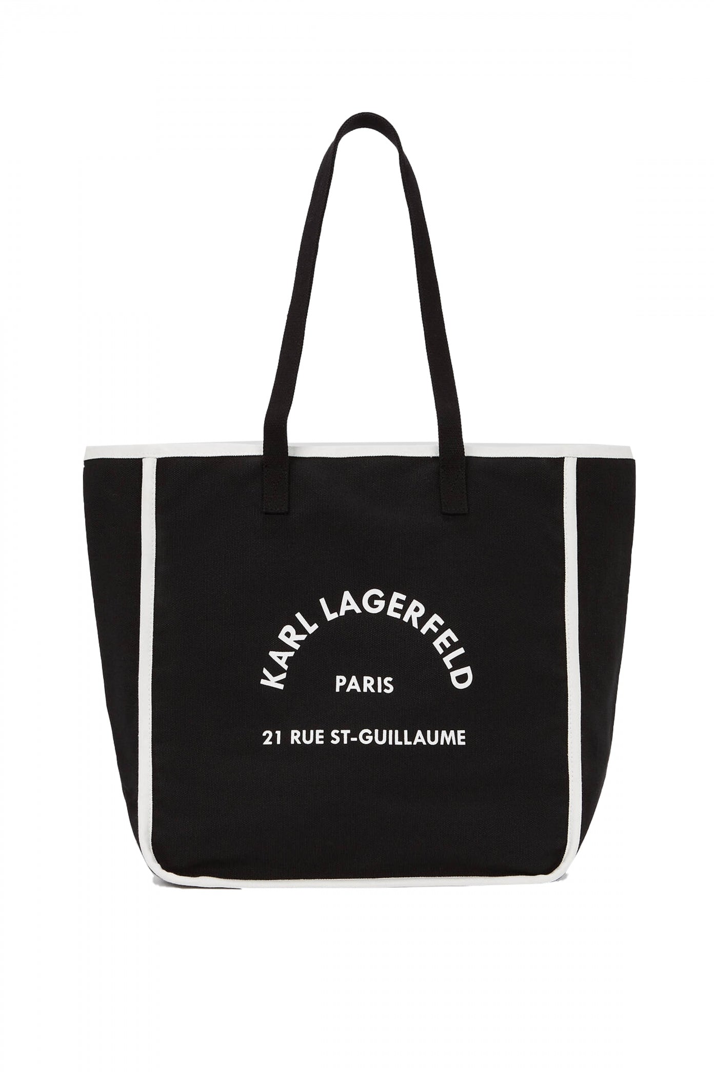 KARL LAGERFELD AW K RSG CANVAS BW SHOPPER en color NEGRO (1)