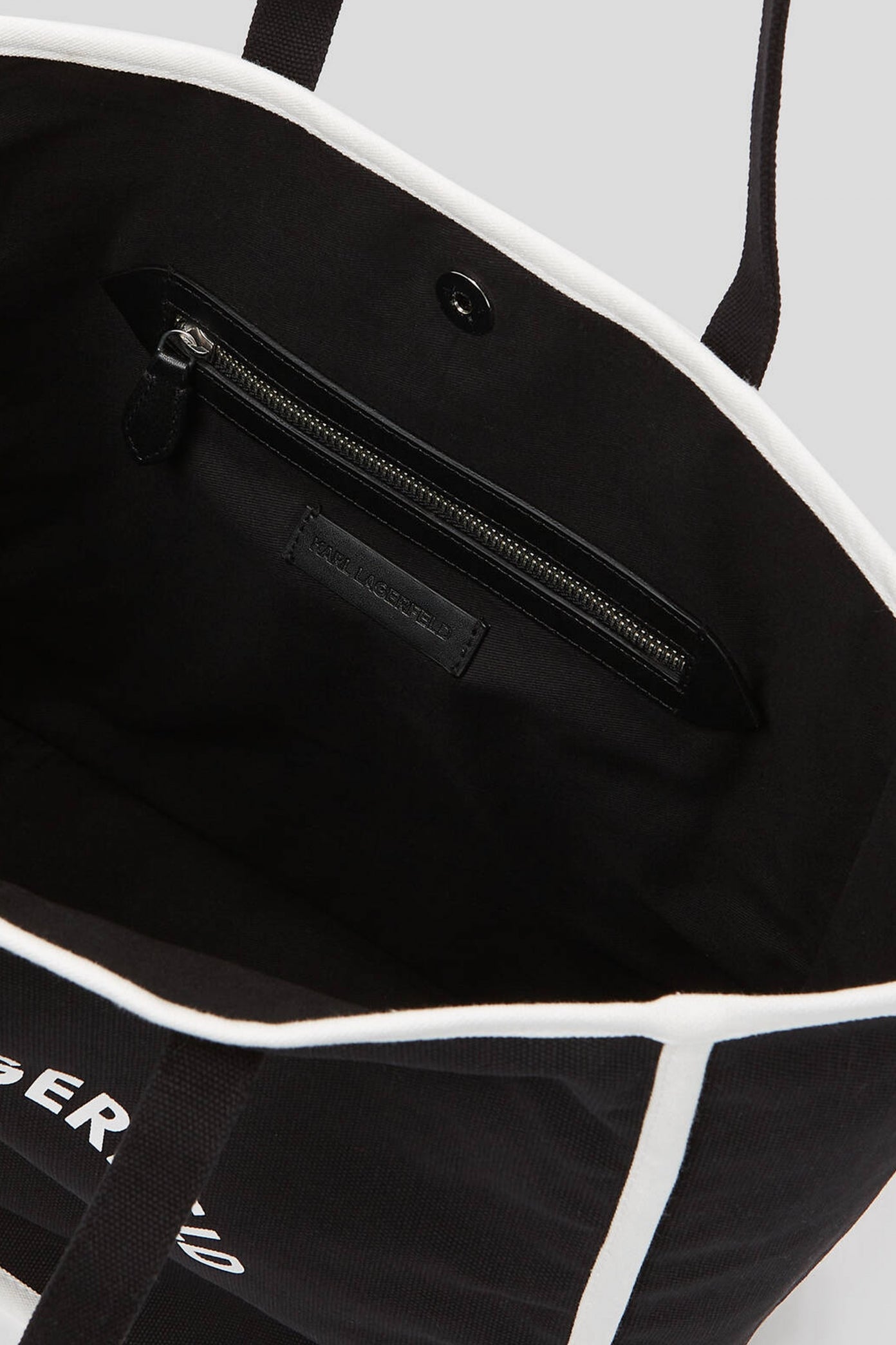 KARL LAGERFELD AW K RSG CANVAS BW SHOPPER en color NEGRO (3)