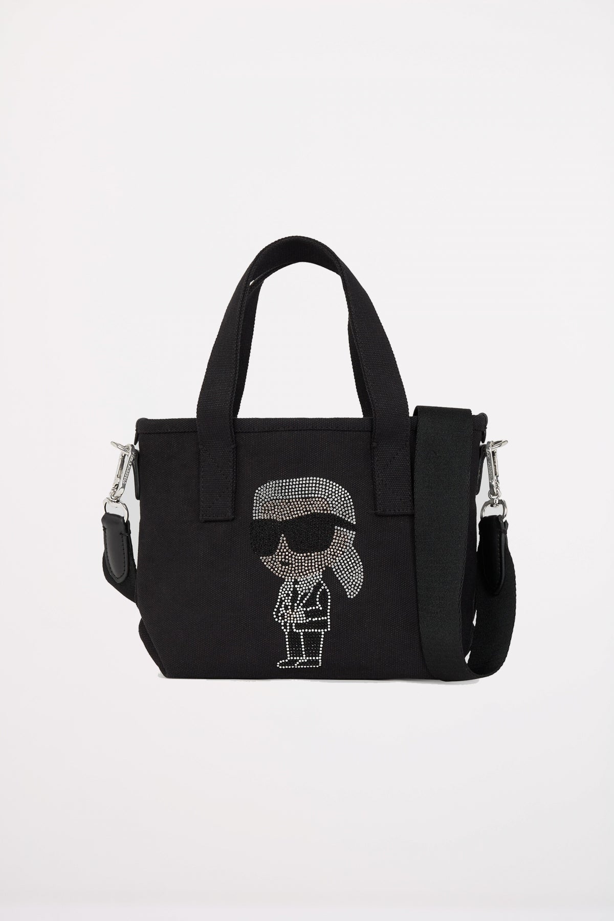 KARL LAGERFELD IKON RHINESTONE SM SHOPPER en color NEGRO (1)