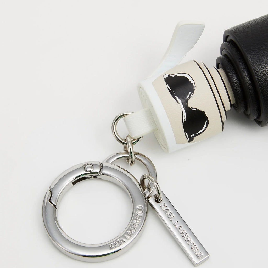 KARL LAGERFELD IKON FIGURINE KEYCHAIN KARL en color NEGRO (5)