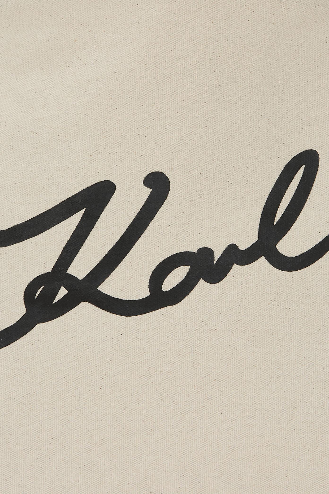 KARL LAGERFELD AW K SIGNATURE EMB CANVAS SHO en color BEIS (5)