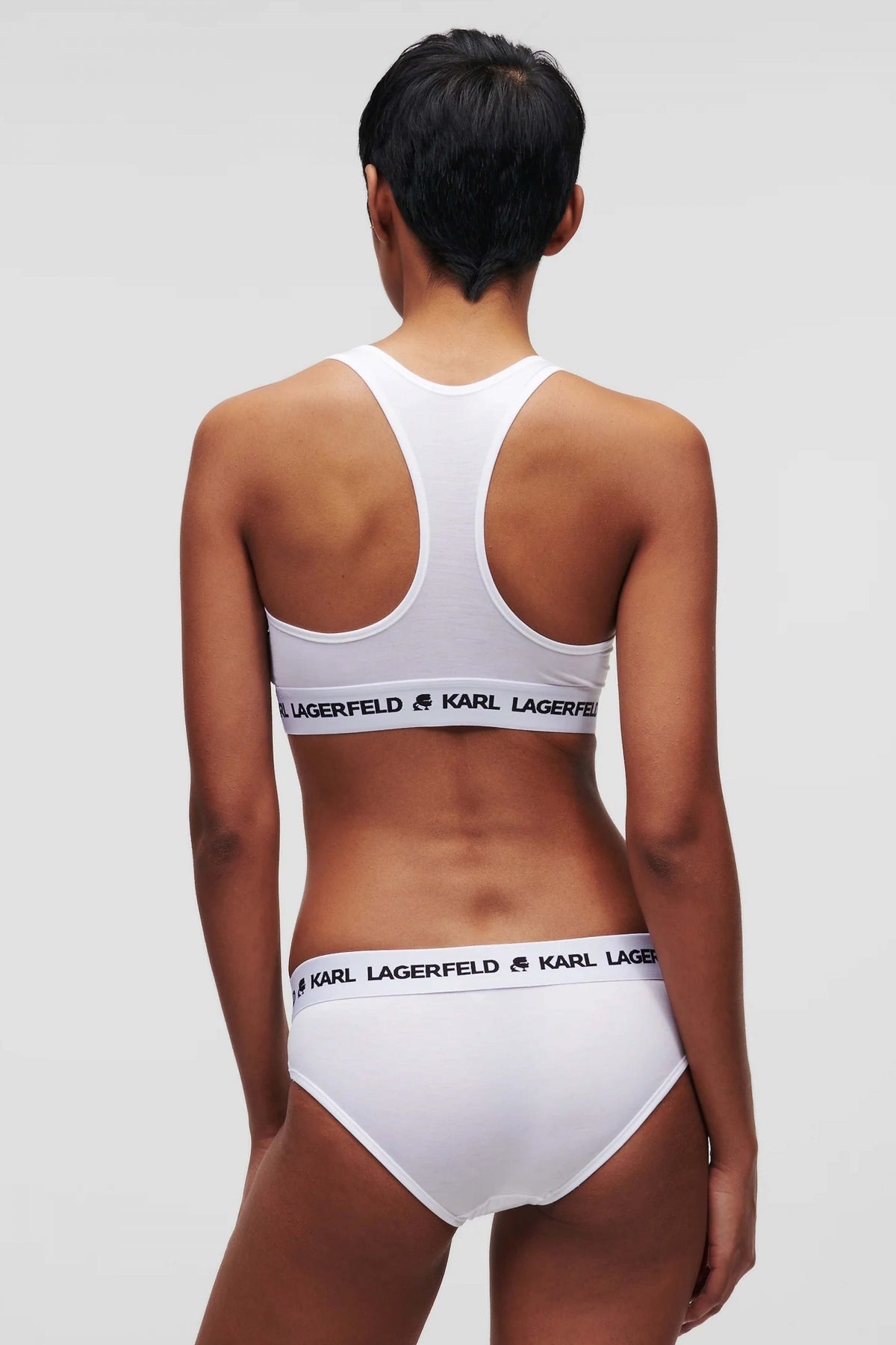 KARL LAGERFELD LOGO BRALETTE en color BLANCO (3)