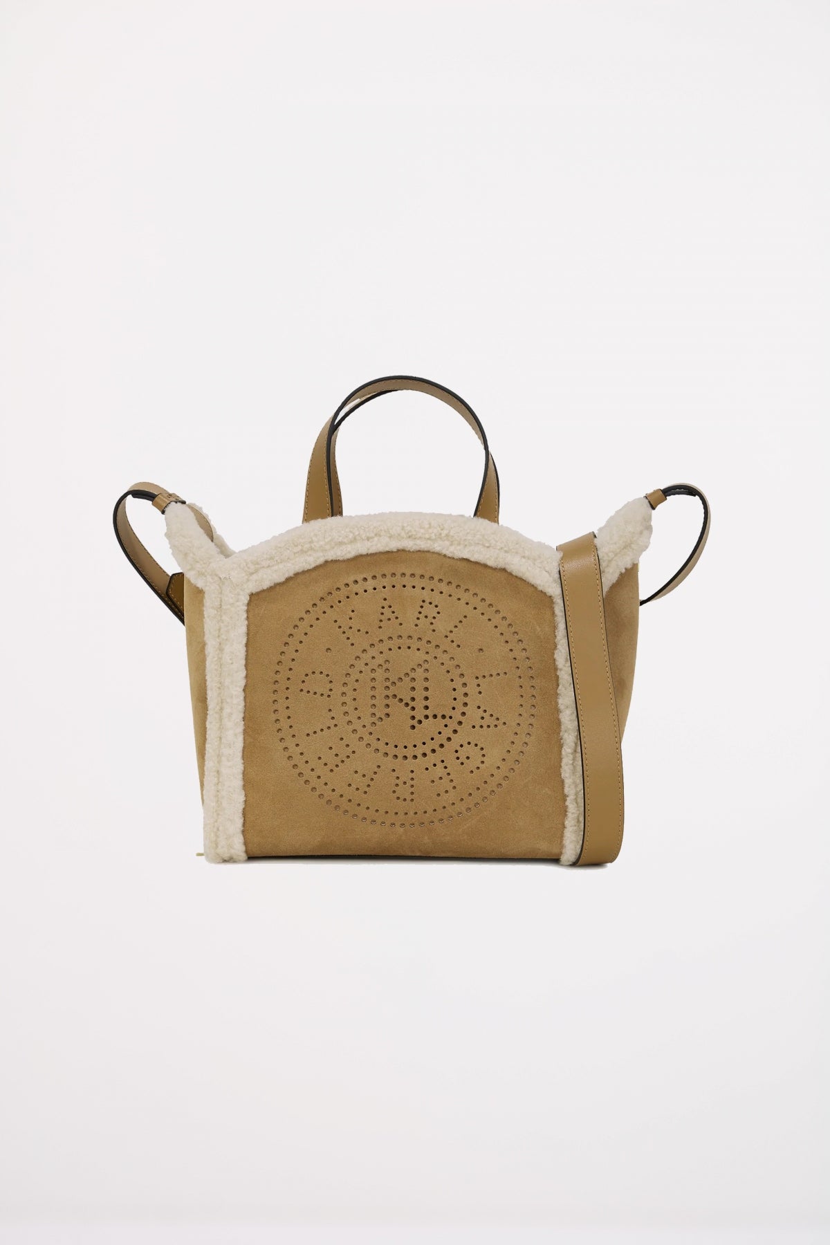 KARL LAGERFELD K CIRCLE SM TOTE SHEARLING en color MARRON (1)