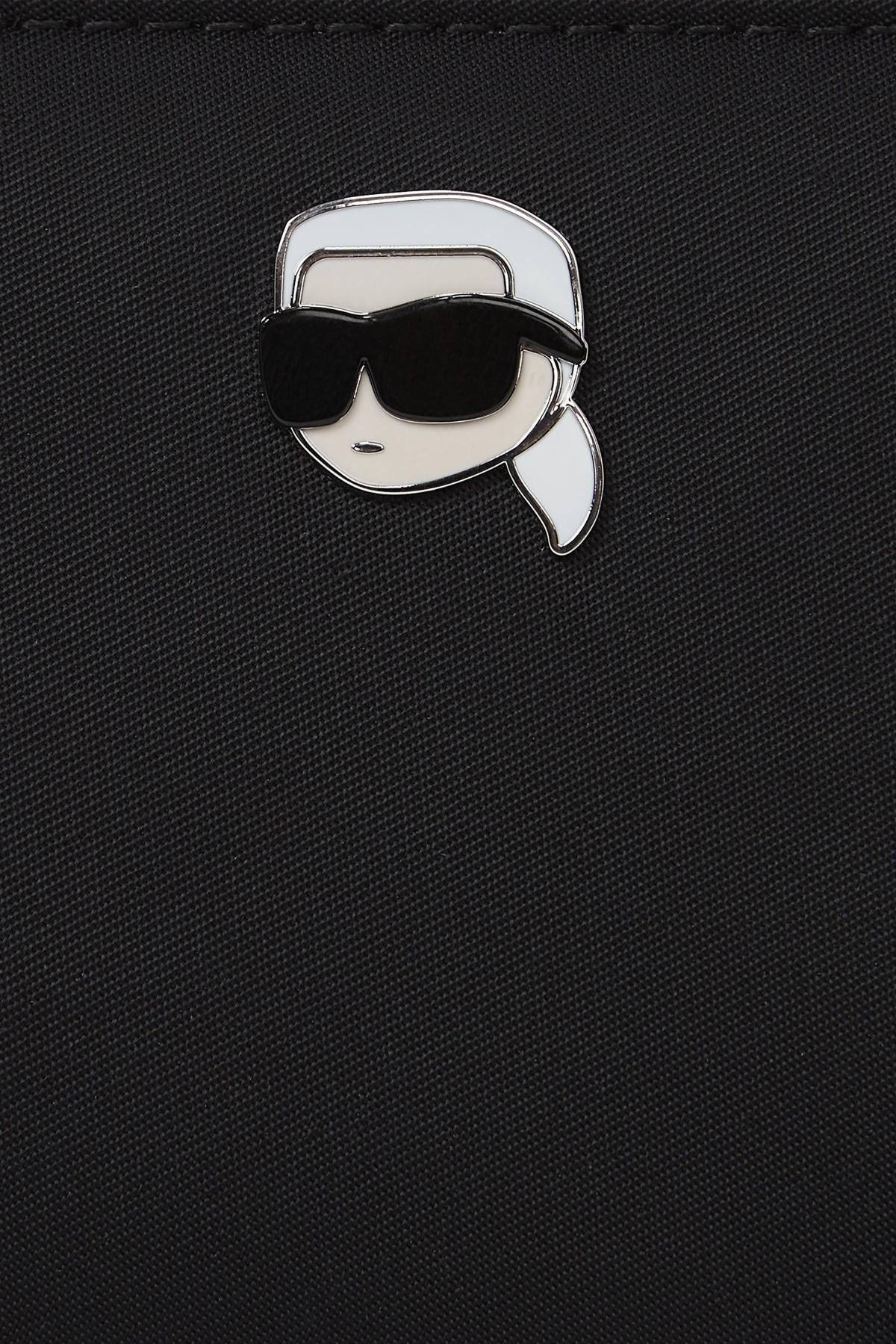 KARL LAGERFELD IKON NYLON PIN SM ZIP WALL en color NEGRO (4)