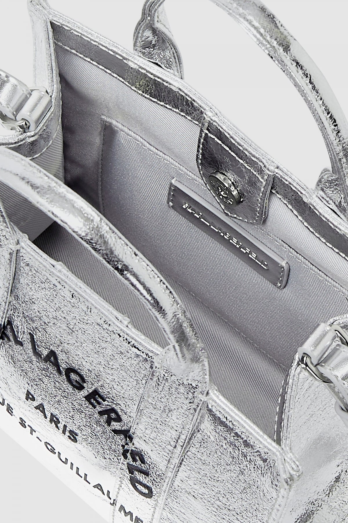 KARL LAGERFELD K RSG MINI SQ WRINKLE TOTE en color PLATA (3)