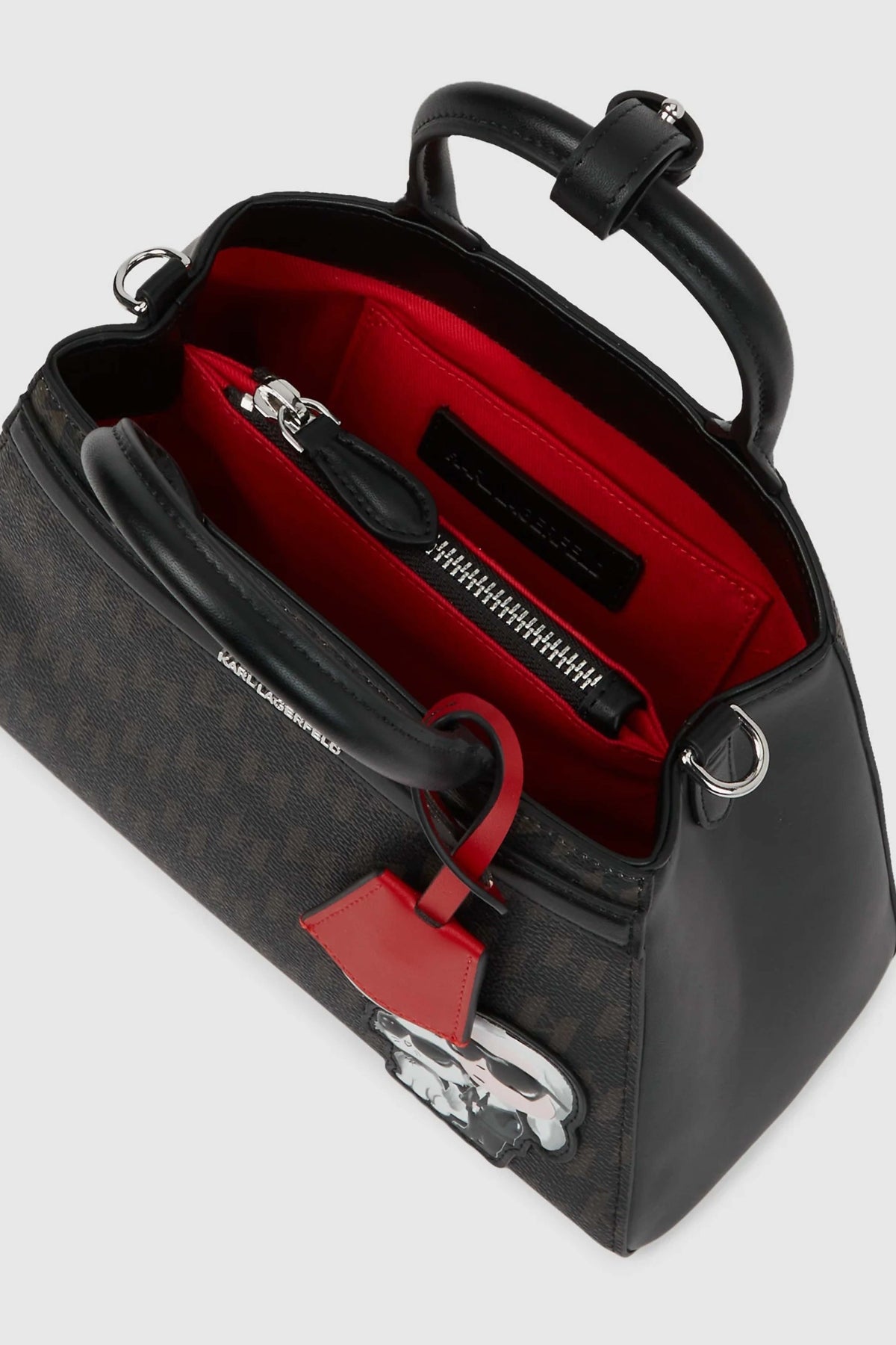 KARL LAGERFELD MONOGRAM CC SM TOTE en color MARRON (4)