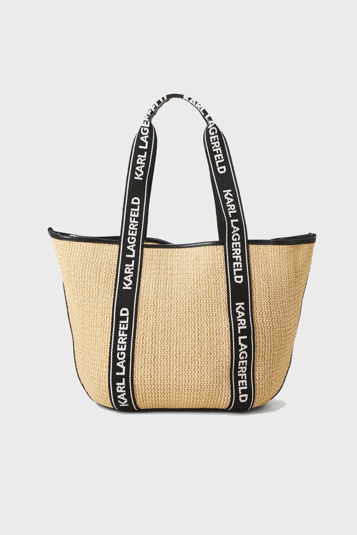 KARL LAGERFELD K/ESSENTIAL RAFFIA BAG en color BEIS (1)