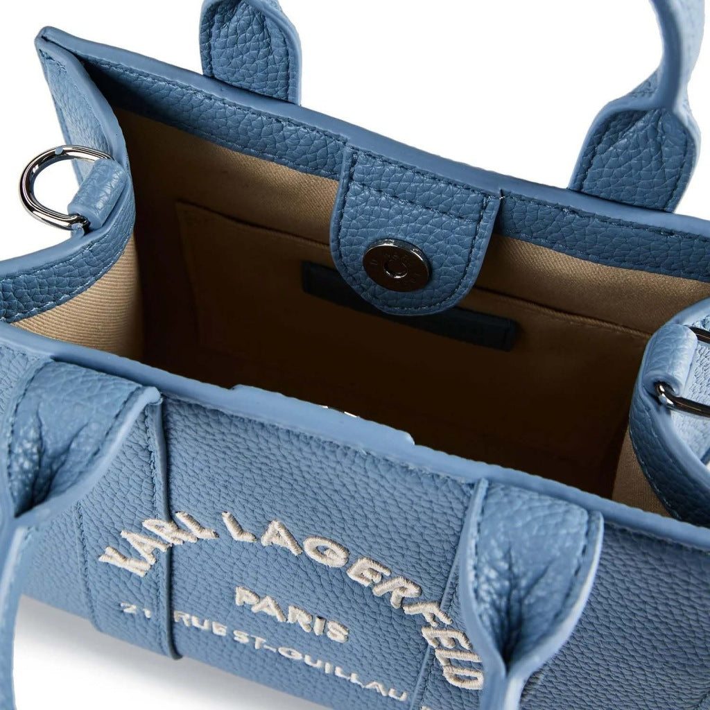 KARL LAGERFELD MN SQUARE TOTE PEB E en color AZUL (5)