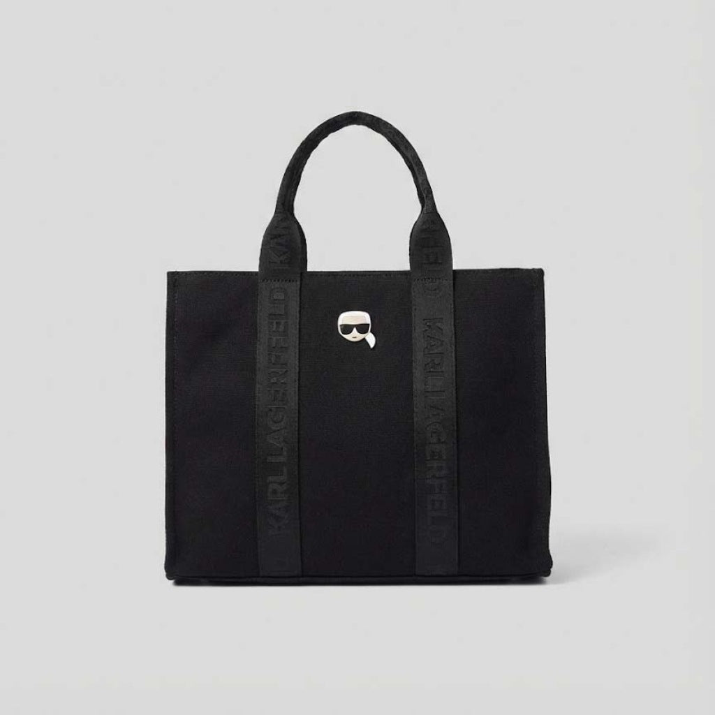 KARL LAGERFELD IKON PIN SQUARE MD TOTE en color NEGRO (4)