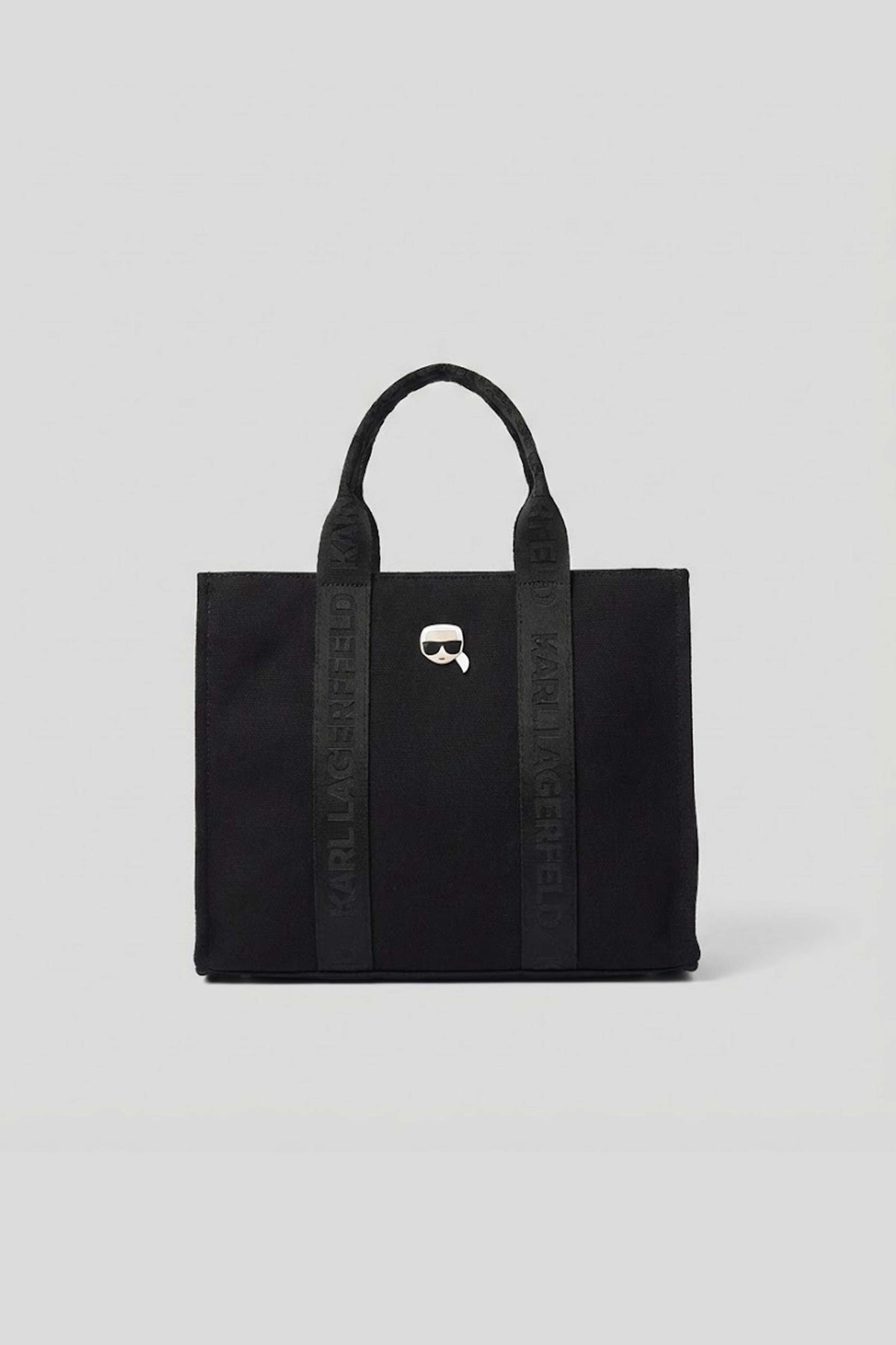 KARL LAGERFELD IKON PIN SQUARE MD TOTE en color NEGRO (2)
