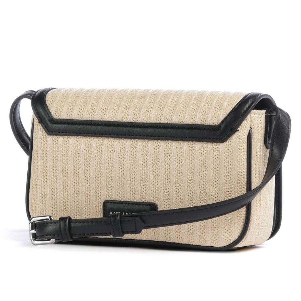 KARL LAGERFELD K/SIGNATURE RAFFIA CROSSBO en color BEIS (5)