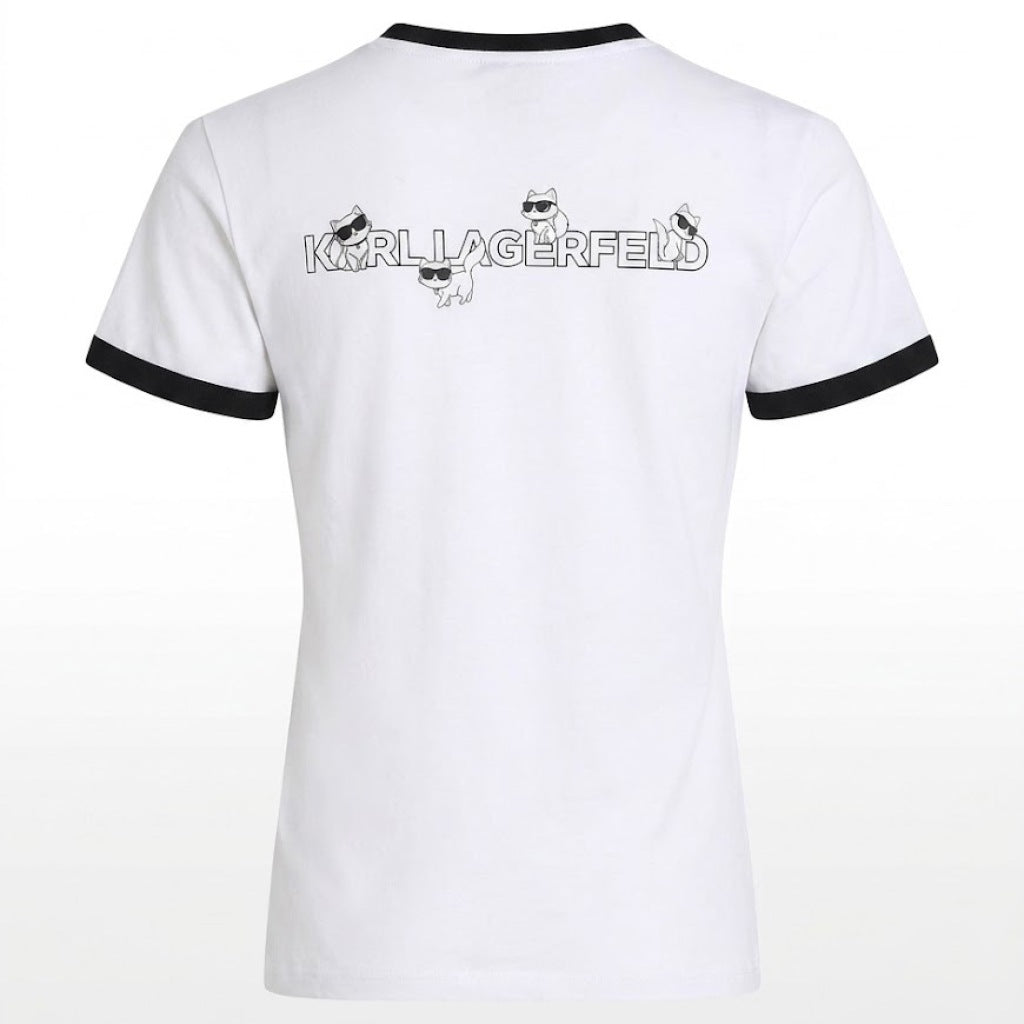 KARL LAGERFELD BW IKON CHOUPETTE TSHIRT en color NEGRO (5)