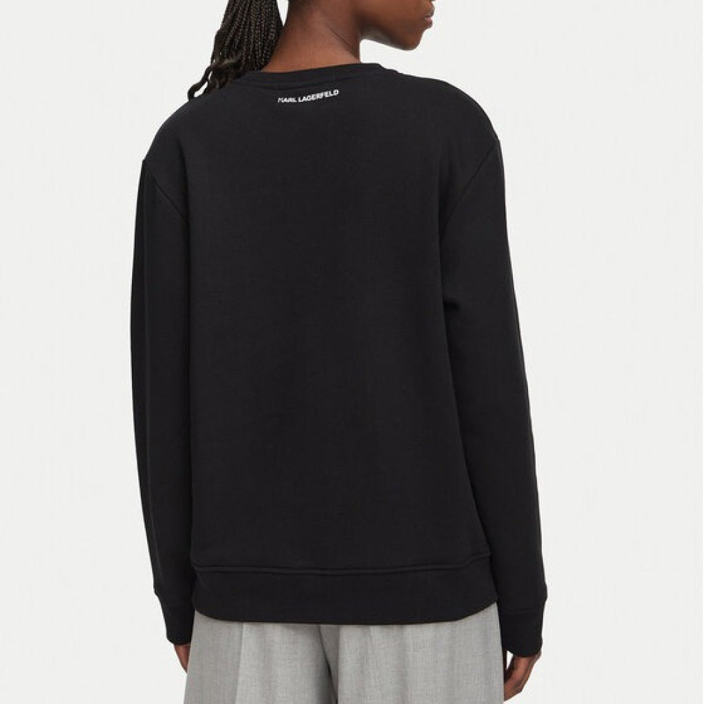 KARL LAGERFELD BW IKON CHOUPETTE SWEATSHIRT en color NEGRO (5)
