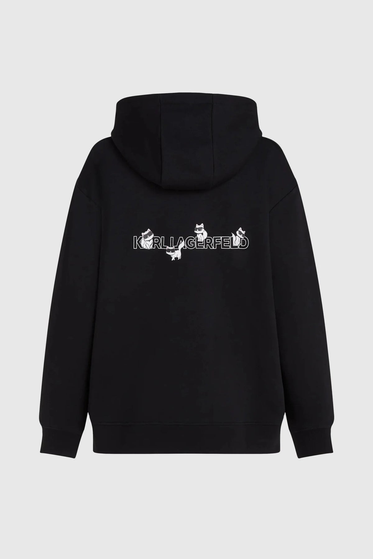 KARL LAGERFELD BW IKON CHOUPETTE HOODIE en color NEGRO (2)
