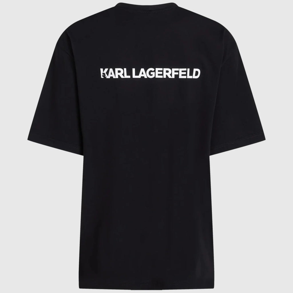 KARL LAGERFELD BW ESSENTIAL CONTRAST TEE en color NEGRO (5)