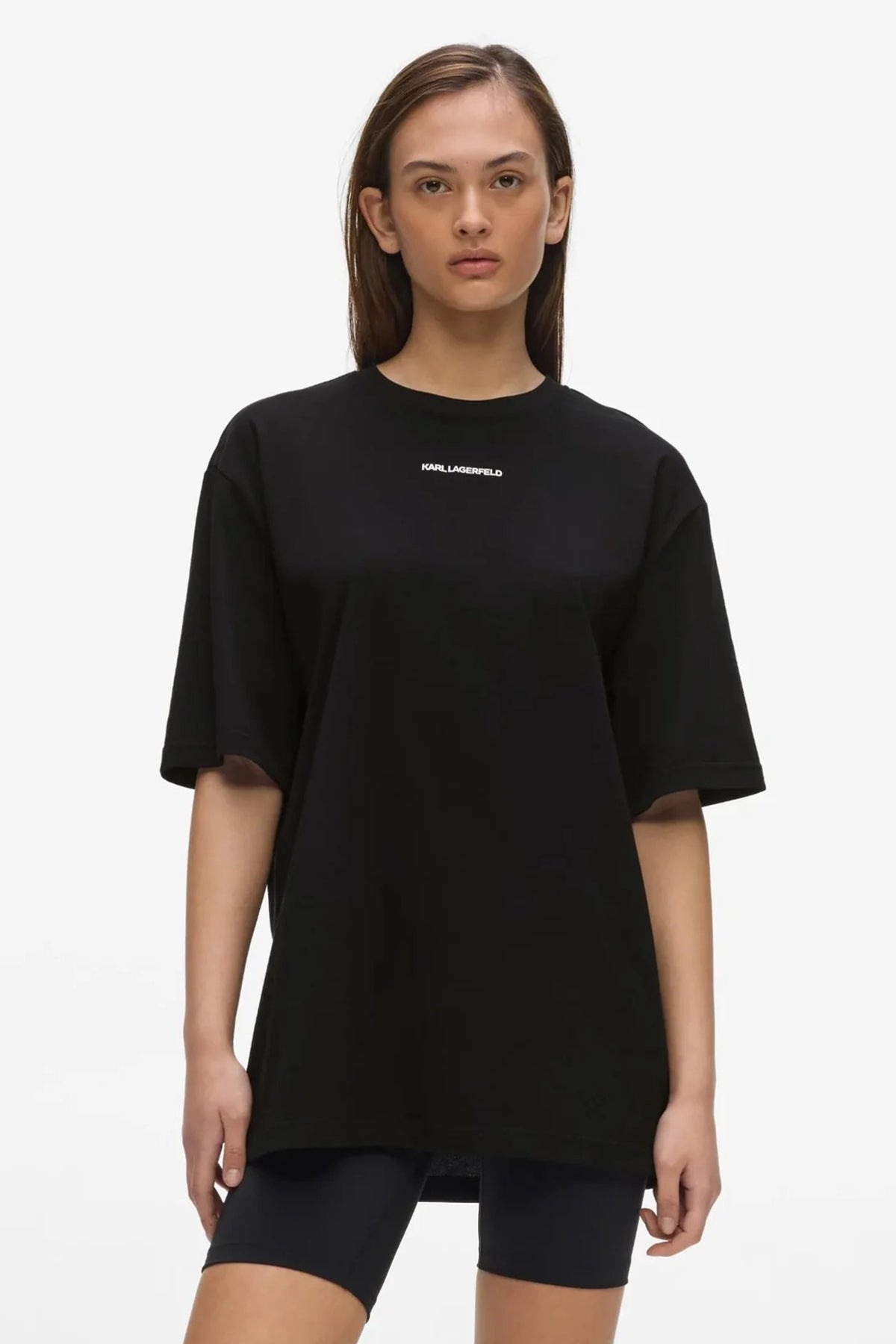 KARL LAGERFELD BW ESSENTIAL CONTRAST TEE en color NEGRO (1)