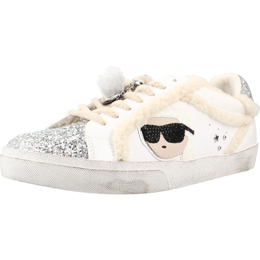 KARL LAGERFELD SKOOL IKONIC PEEP LINED LO en color BLANCO (1)