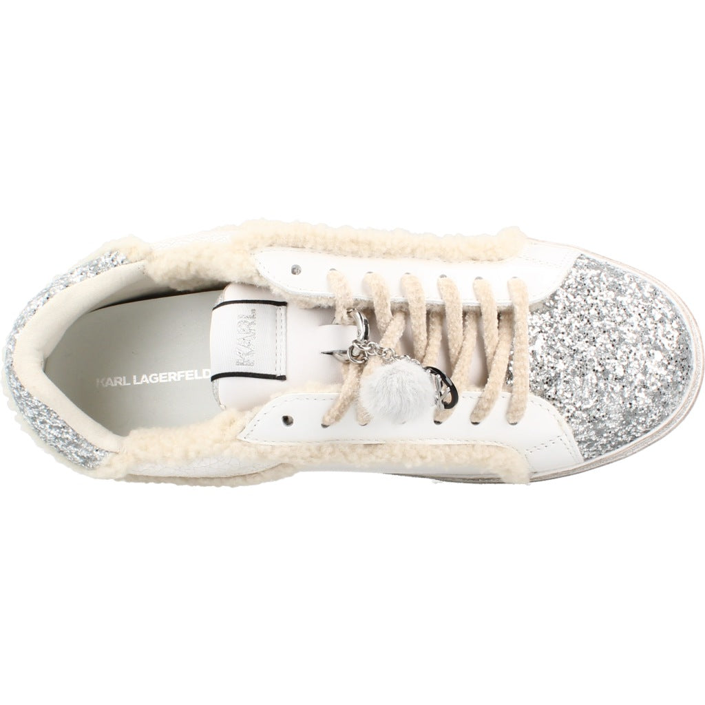 KARL LAGERFELD SKOOL IKONIC PEEP LINED LO en color BLANCO (7)