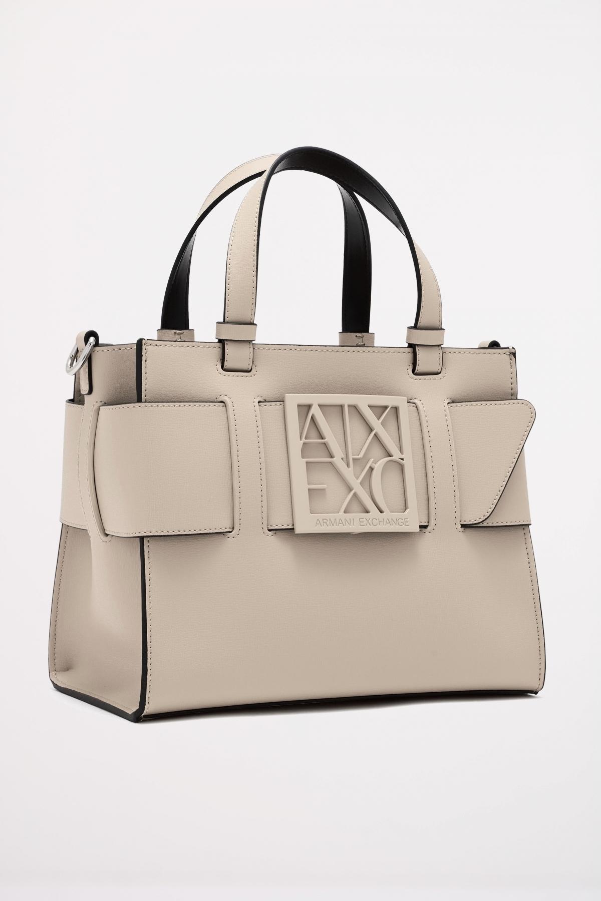 ARMANI EXCHANGE SUSY SHOPPING BAG en color BEIS (2)