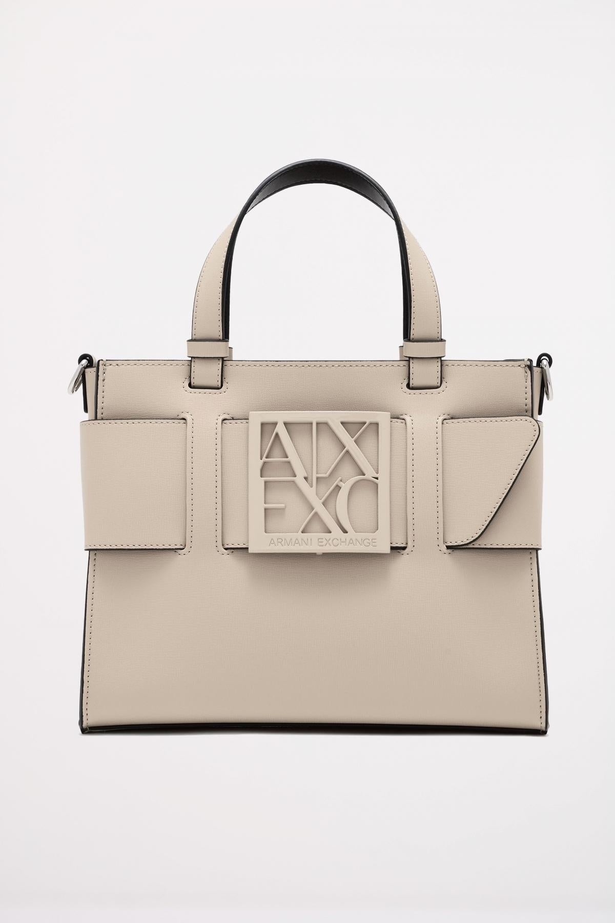 ARMANI EXCHANGE A SHOPPING BAG en color BEIS (1)