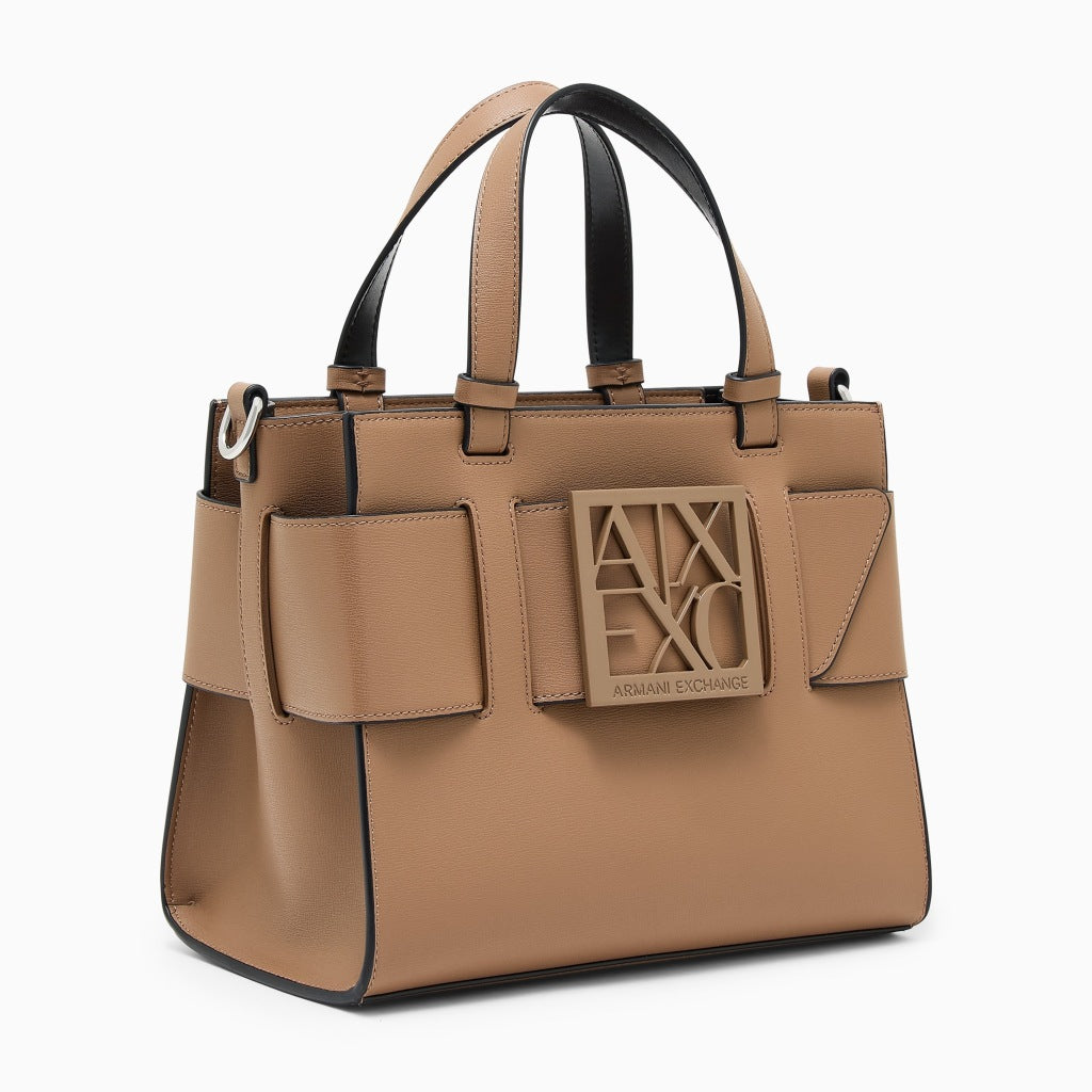 ARMANI EXCHANGE A SHOPPING BAG SUSY en color MARRON CLARO (6)