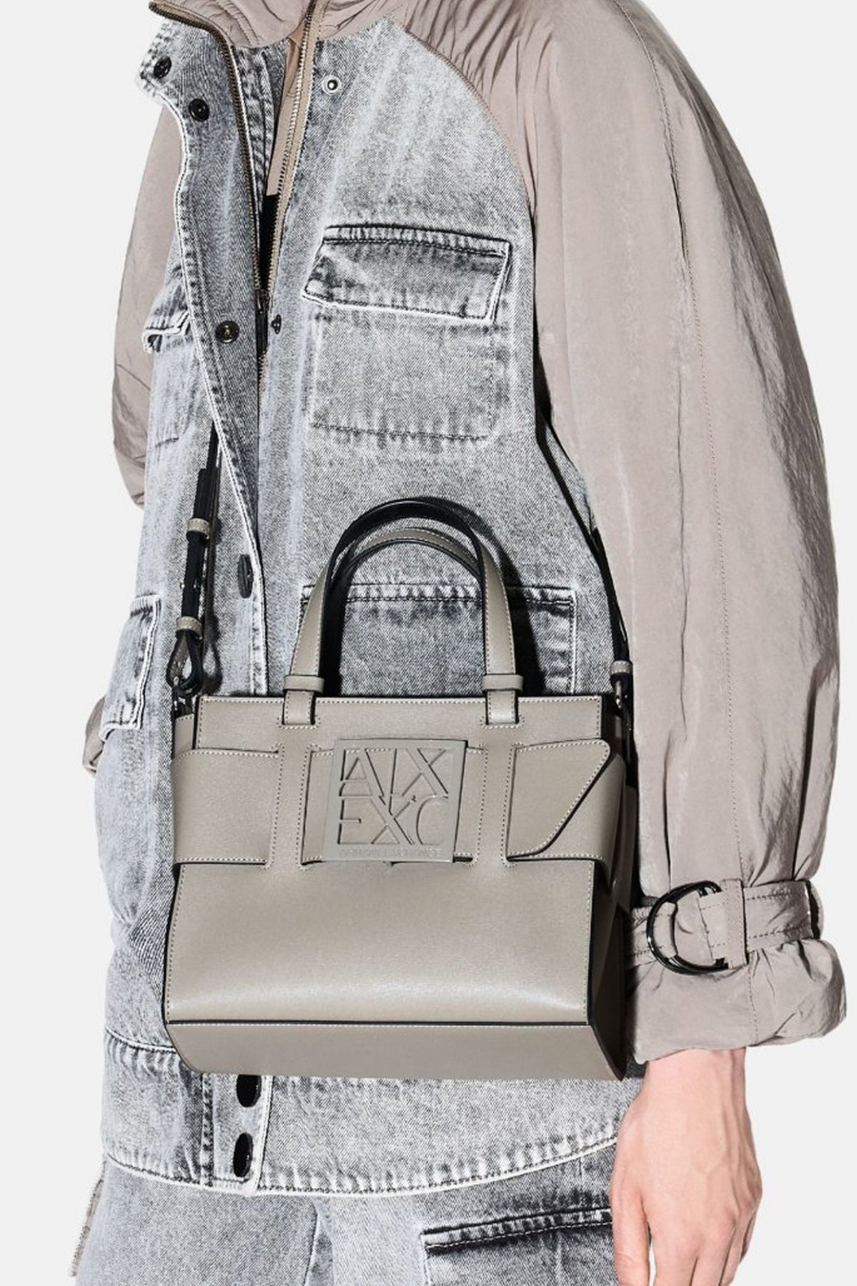 ARMANI EXCHANGE A SHOPPING BAG en color MARRON (4)
