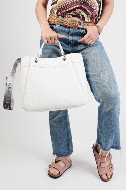 ARMANI EXCHANGE SHOPPING BAG en color BLANCO (5)