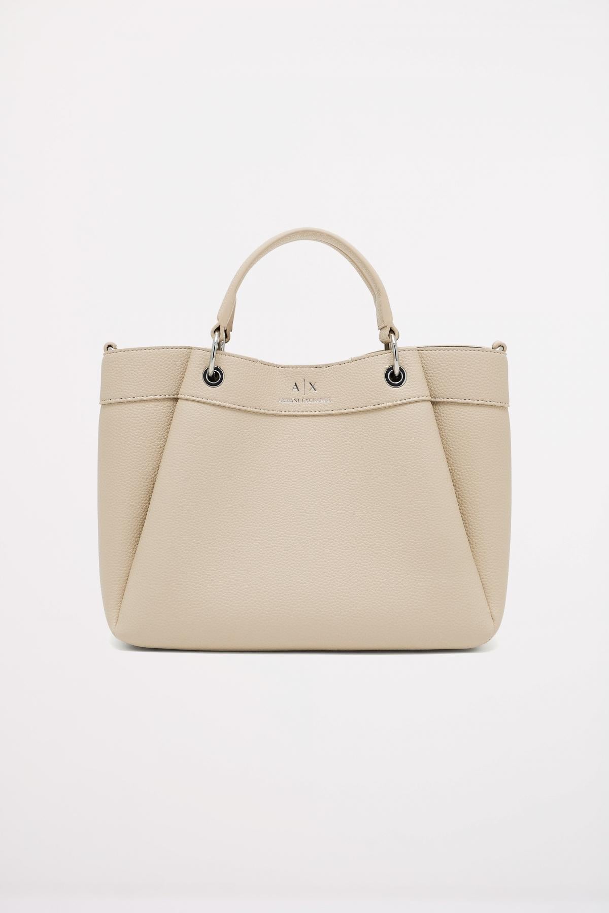ARMANI EXCHANGE WAVE SHOPPING BAG en color BEIS (1)