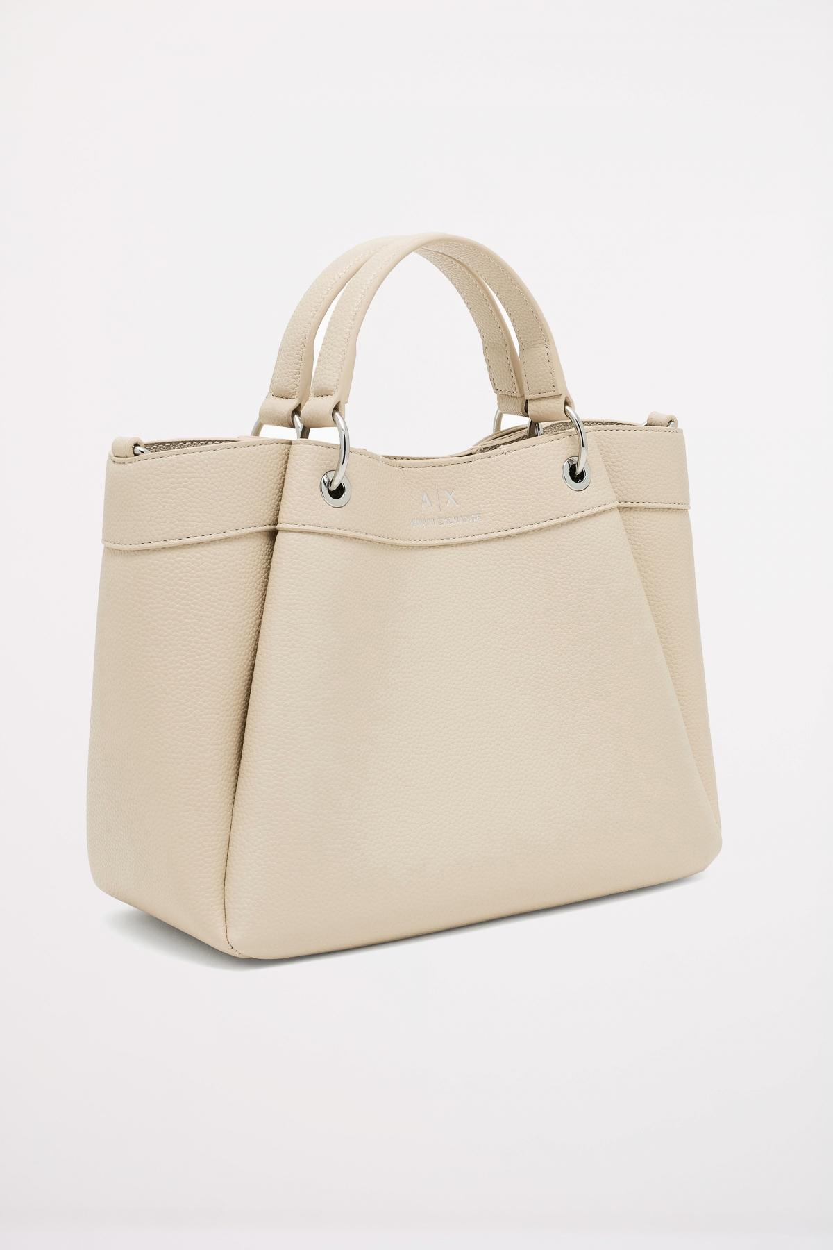 ARMANI EXCHANGE WAVE SHOPPING BAG en color BEIS (2)