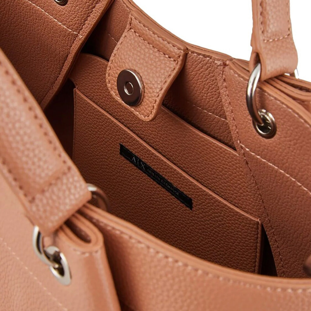 ARMANI EXCHANGE WAVE SHOPPING BAG en color MARRON (6)