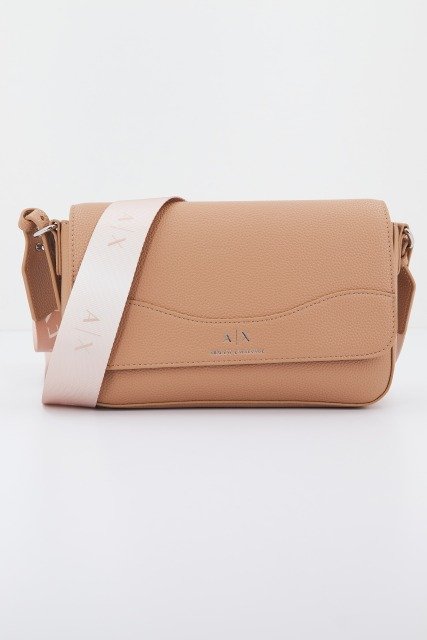 ARMANI EXCHANGE CC CROSSBODY en color MARRON CLARO (1)