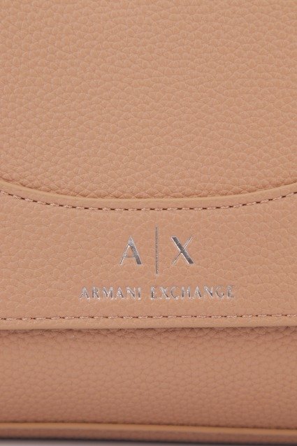 ARMANI EXCHANGE CC CROSSBODY en color MARRON CLARO (4)