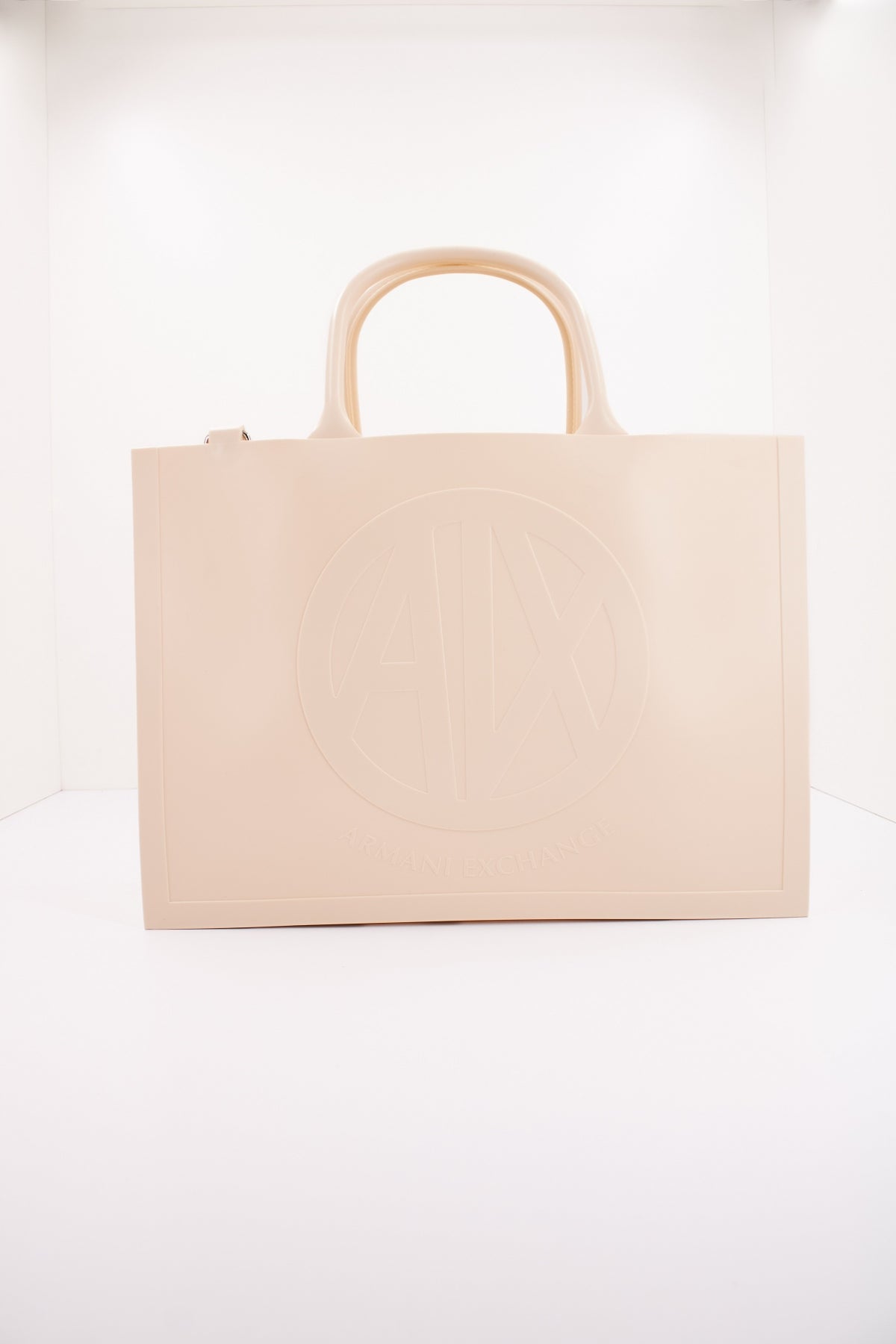 ARMANI EXCHANGE BUBBLE TOTE L en color BEIS (3)