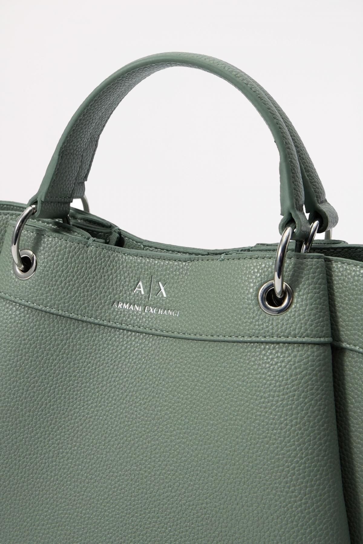 ARMANI EXCHANGE WAVE SHOPPING BAG en color VERDE (3)