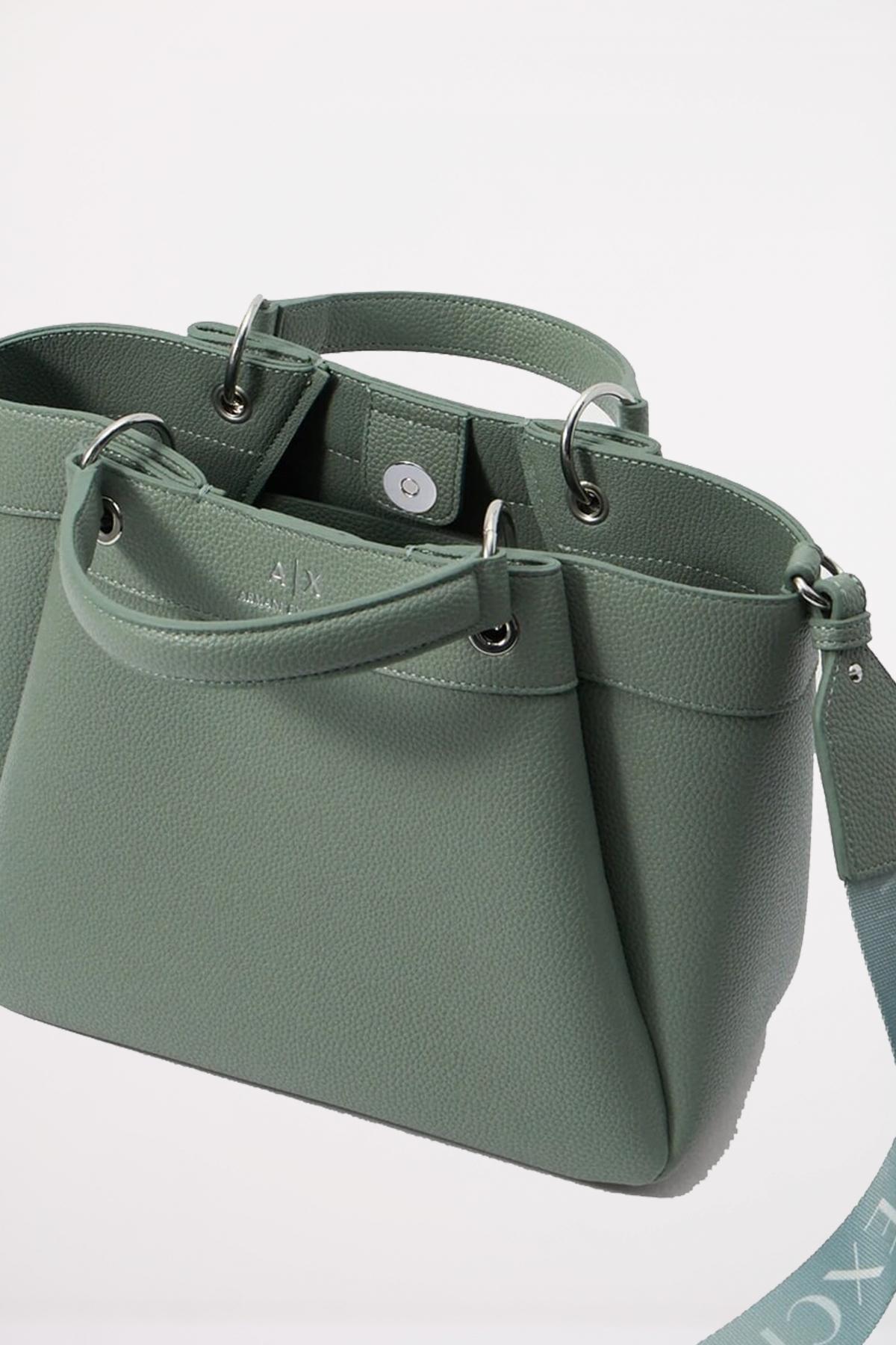 ARMANI EXCHANGE WAVE SHOPPING BAG en color VERDE (4)