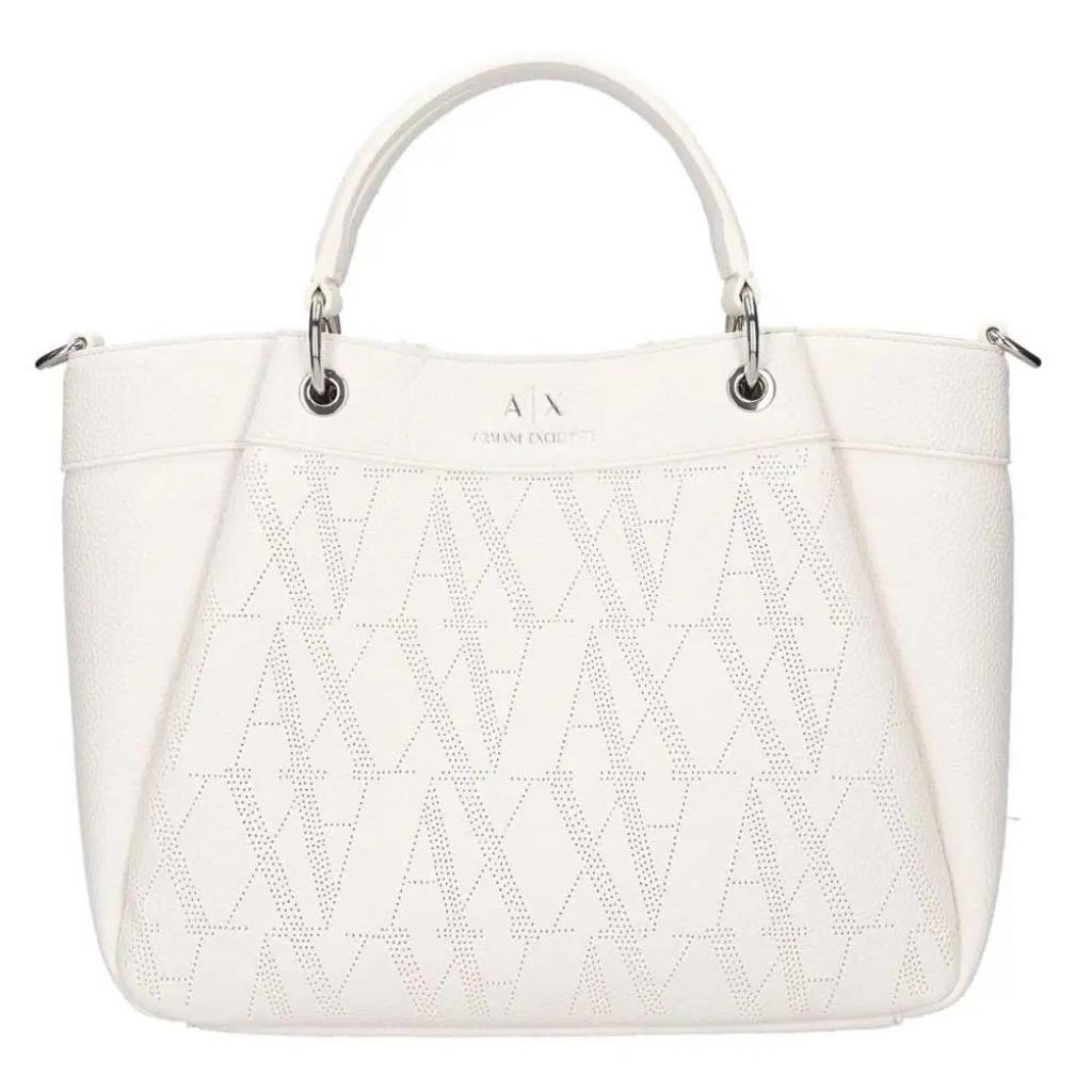 ARMANI EXCHANGE WAVE SHOPPING BAG en color BLANCO (4)