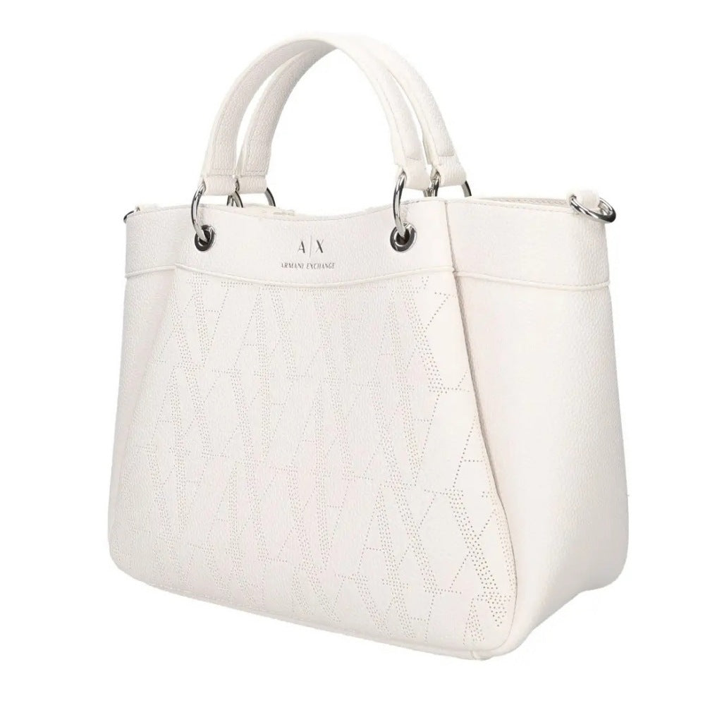 ARMANI EXCHANGE WAVE SHOPPING BAG en color BLANCO (5)