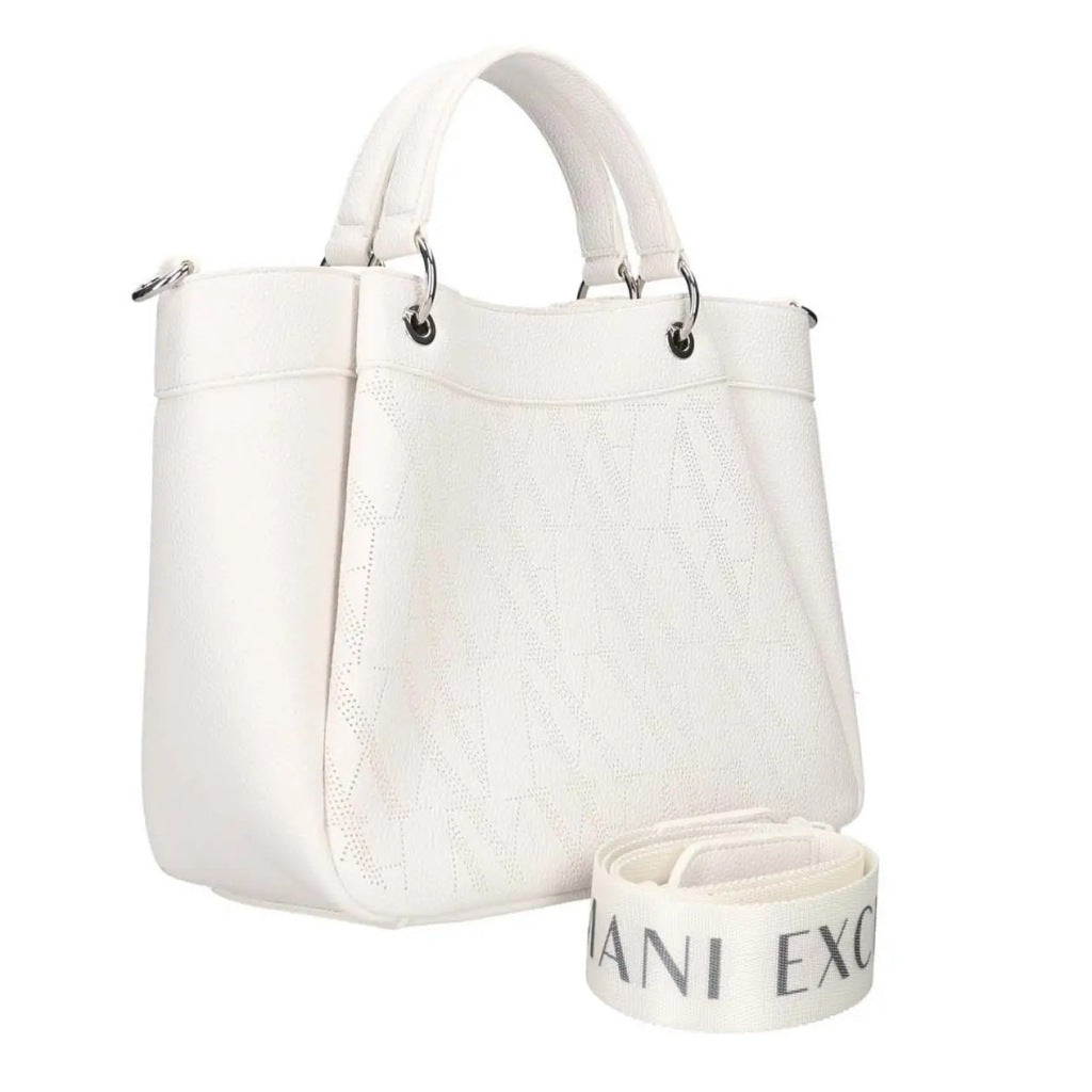 ARMANI EXCHANGE WAVE SHOPPING BAG en color BLANCO (6)