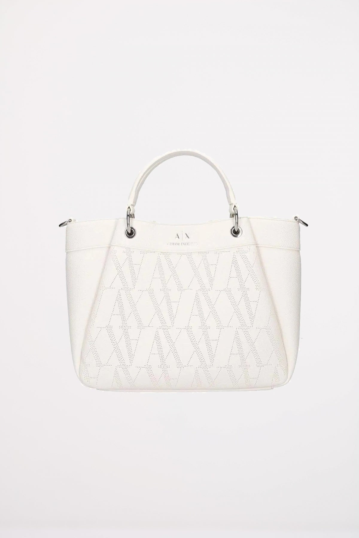 ARMANI EXCHANGE WAVE SHOPPING BAG en color BLANCO (1)
