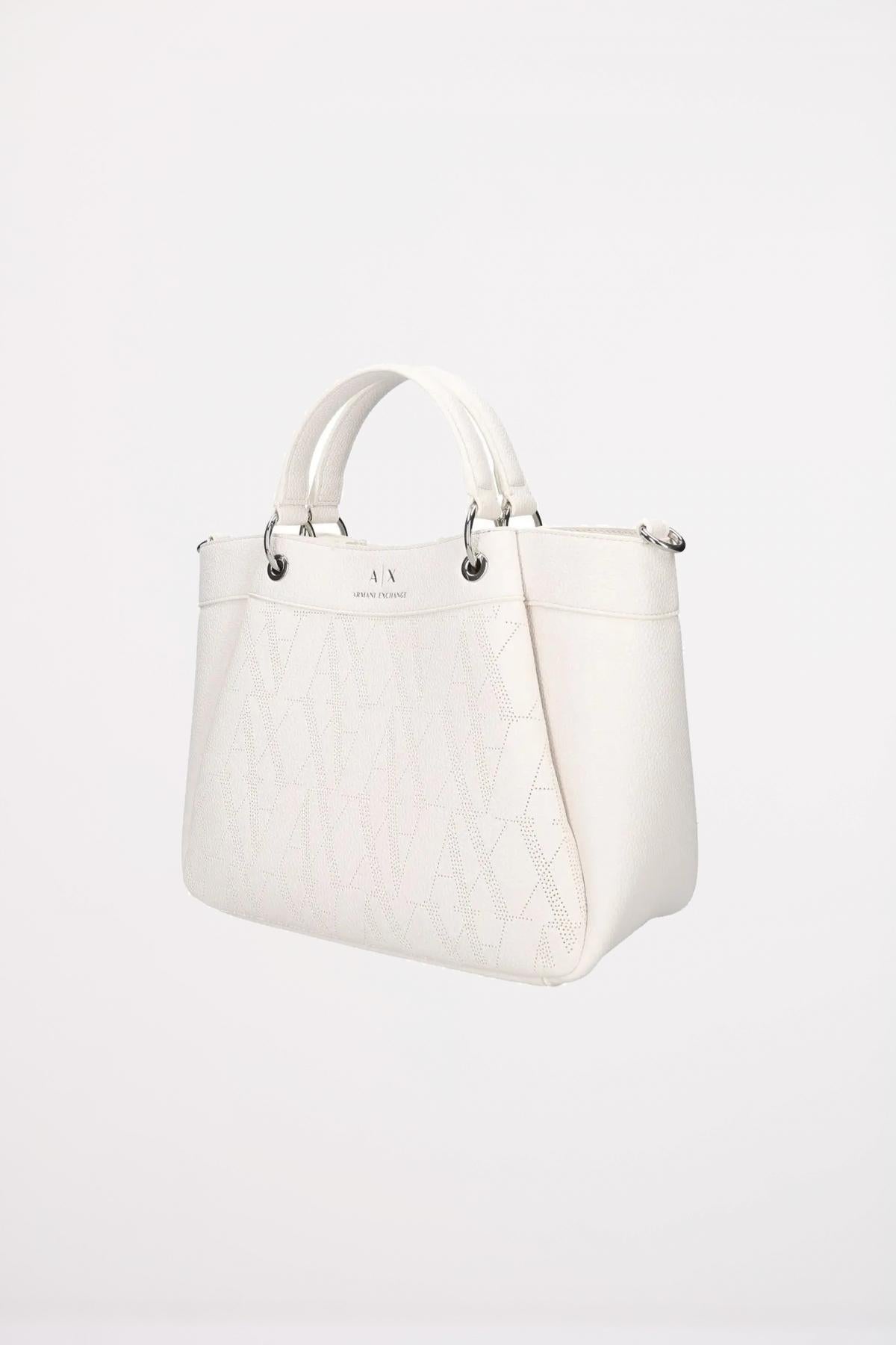 ARMANI EXCHANGE WAVE SHOPPING BAG en color BLANCO (2)