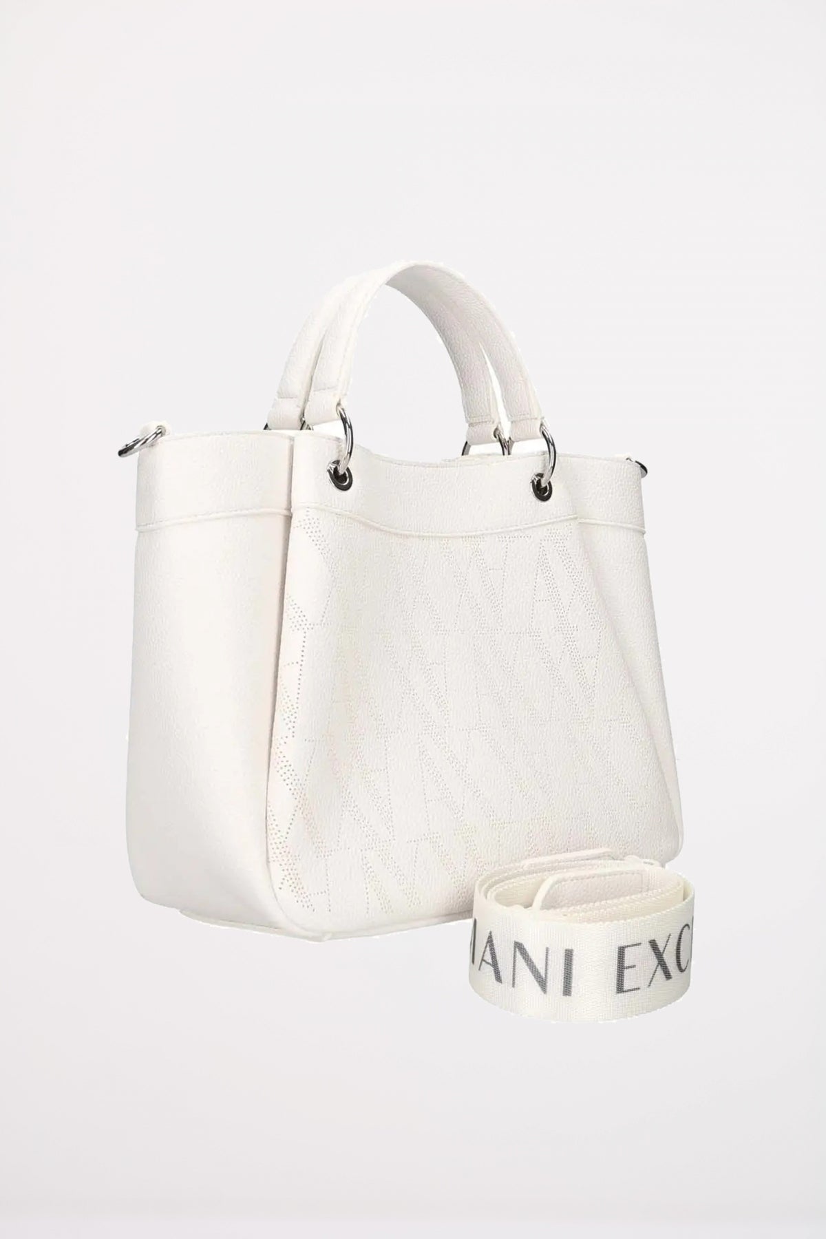 ARMANI EXCHANGE WAVE SHOPPING BAG en color BLANCO (3)
