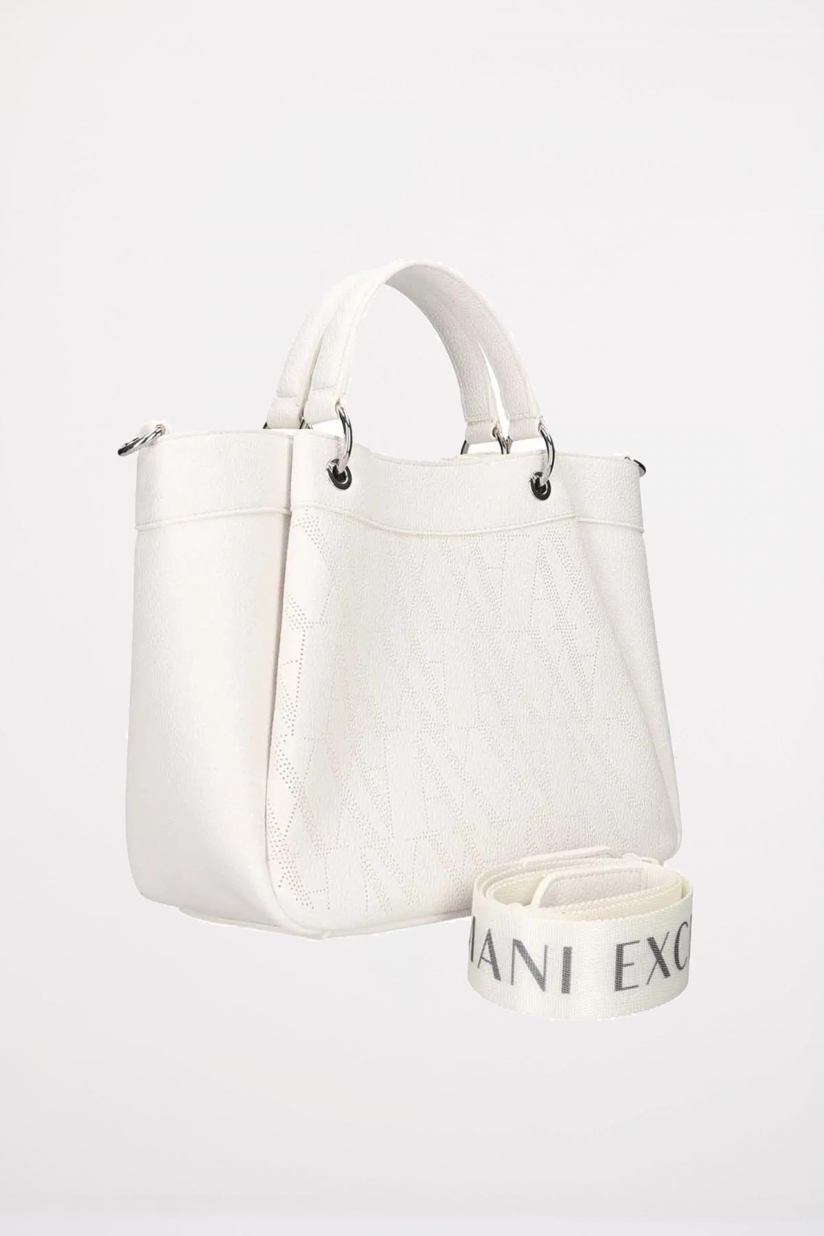 ARMANI EXCHANGE WAVE SHOPPING BAG en color BLANCO (3)