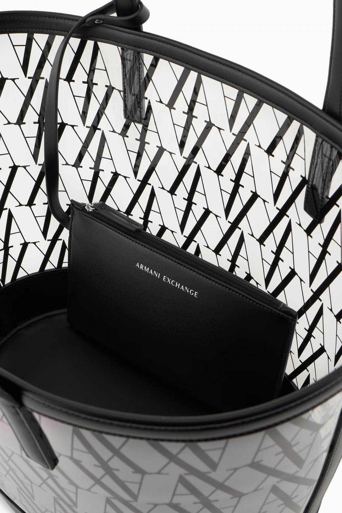 ARMANI EXCHANGE CLAIRE SHOPPING BAG en color NEGRO (4)