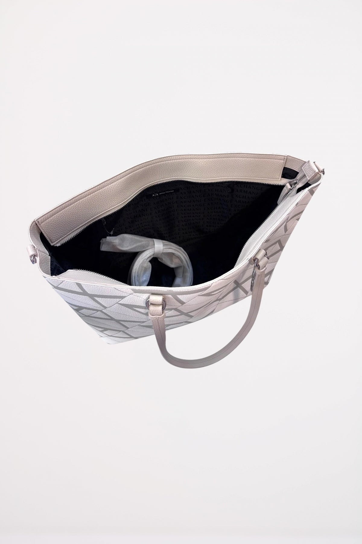 ARMANI EXCHANGE GYNGER SHOPPING BAG en color BLANCO (4)